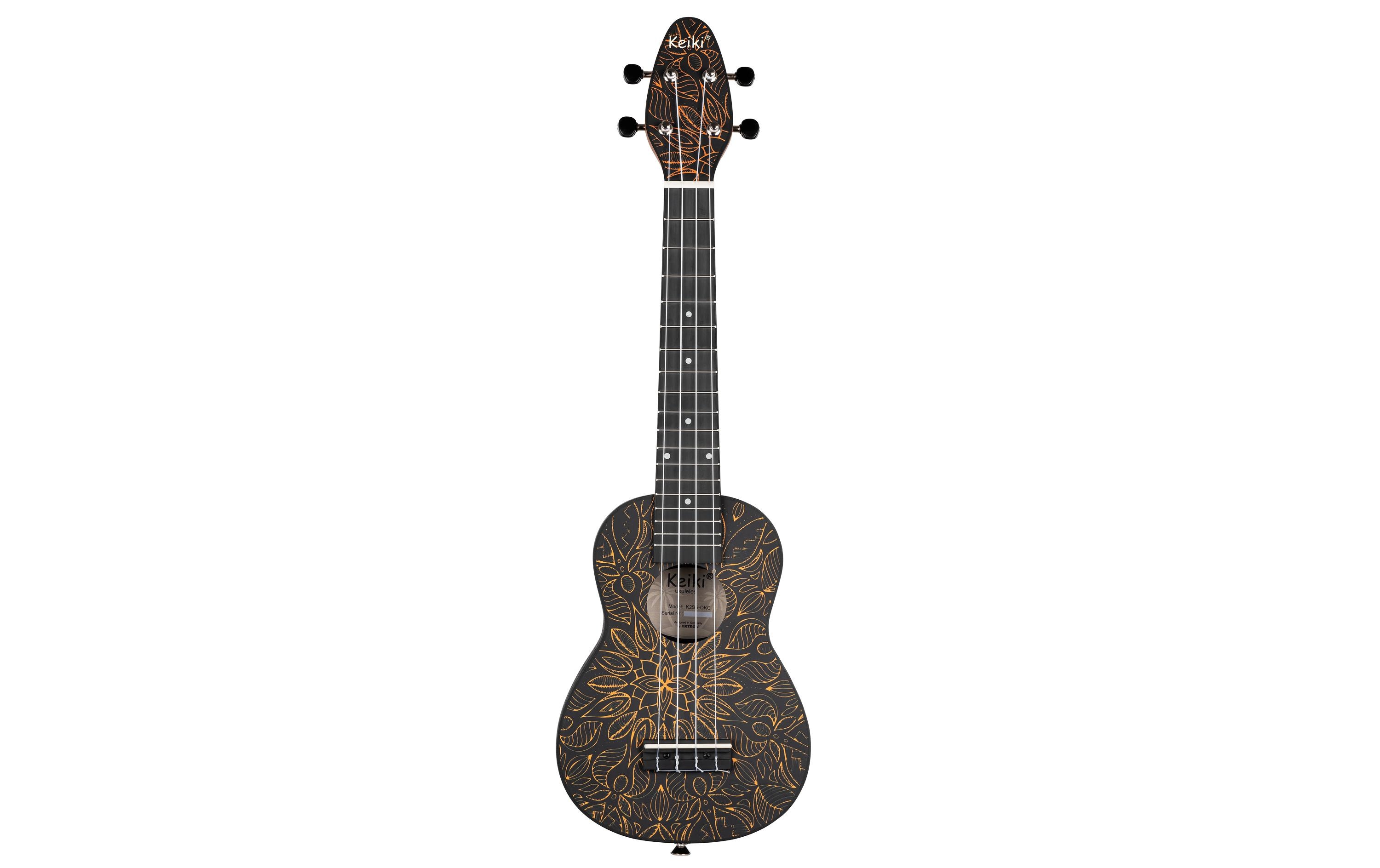 Ortega Guitars Ukulele Keiki Package K2SS-OKC – Orange Kaleidoscop