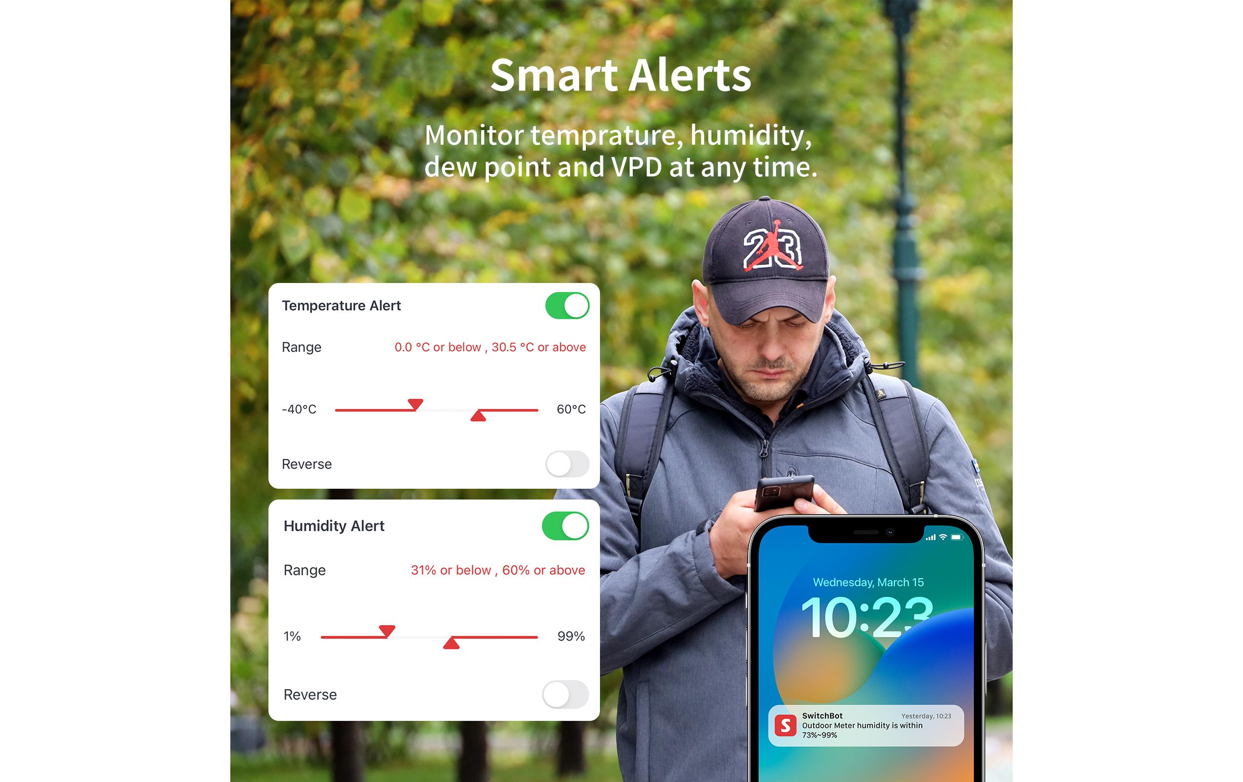 SwitchBot Wi-Fi Thermometer & Hygrometer, Weiss