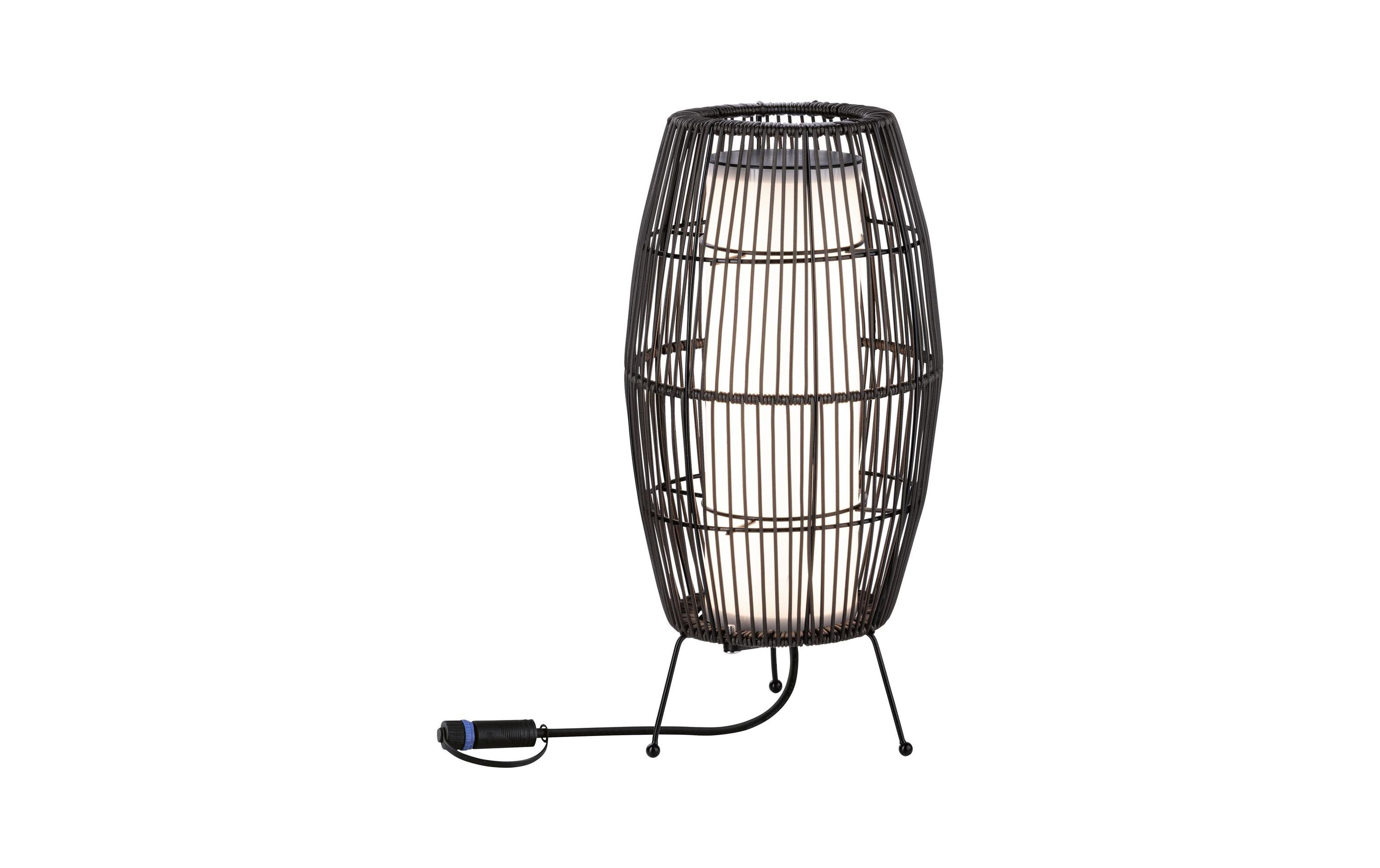 Paulmann Windlicht Plug & Shine Basket 40 cm, Braun