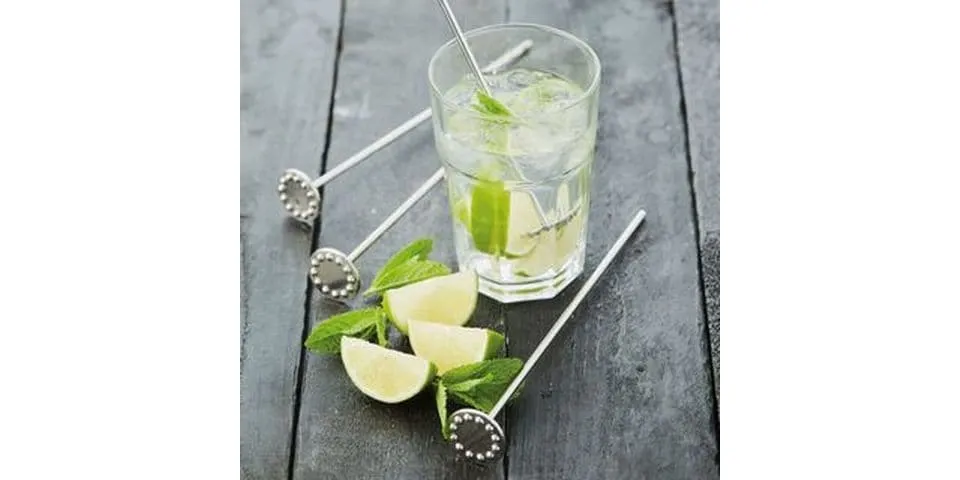 Barprofessional TONI020 Cocktailrührer 4 Stück, Silber
