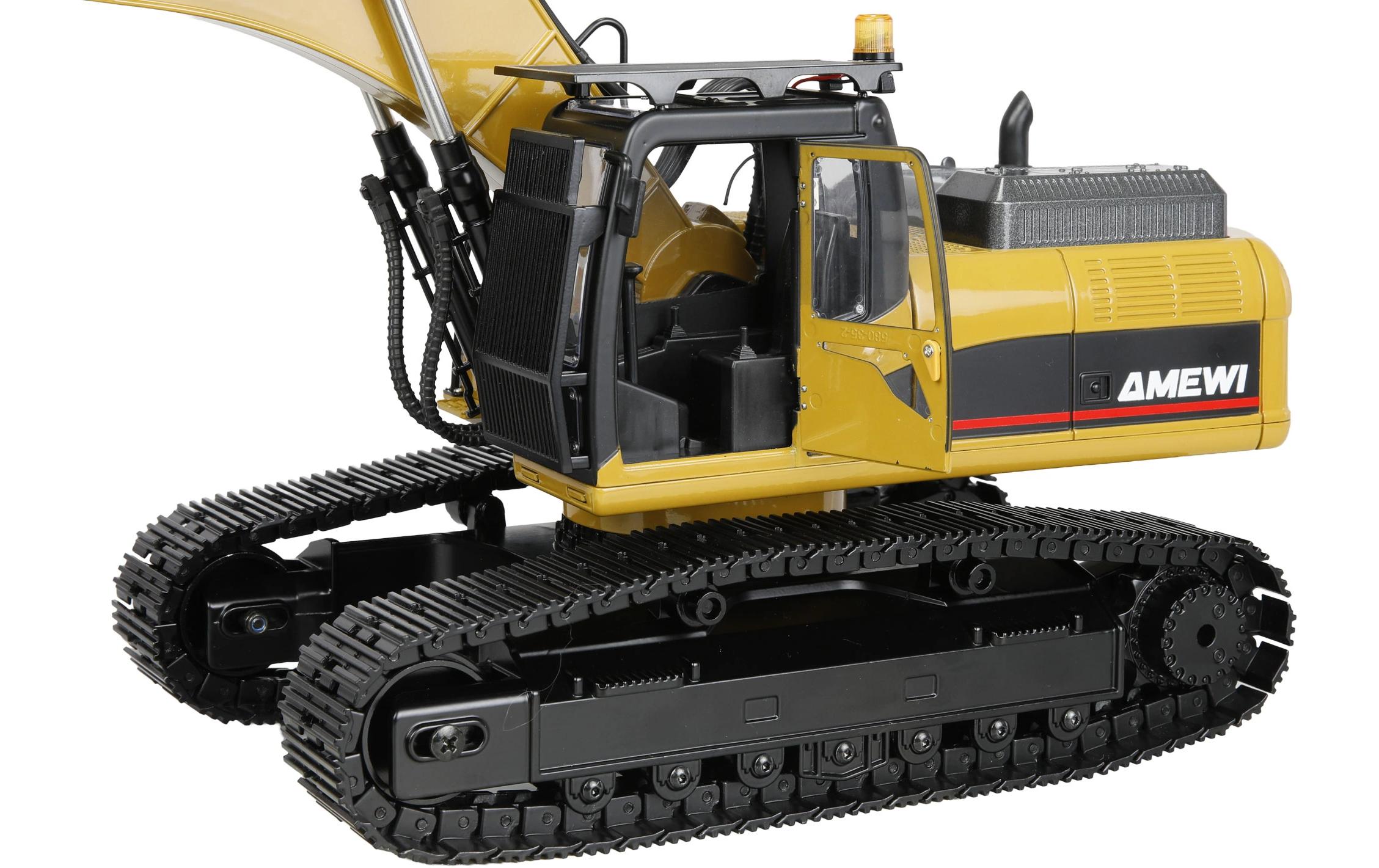 Amewi Kettenbagger G705E Vollmetall 1:14 Gelb