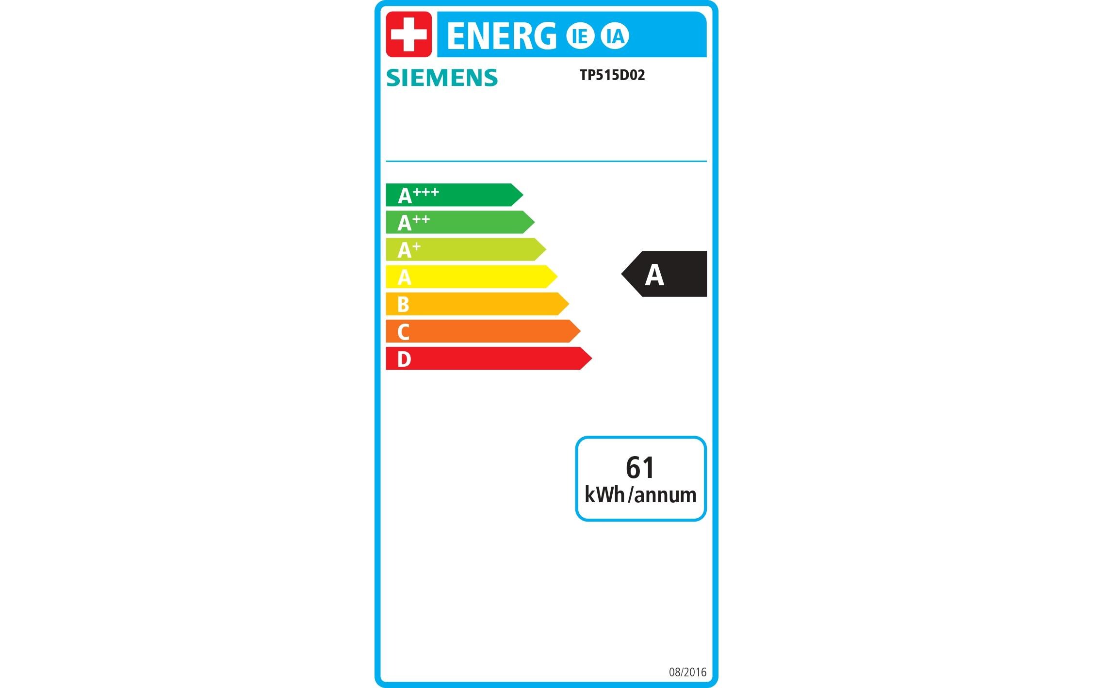 Siemens Kaffeevollautomat EQ500 Classic TP515D02 Weiss
