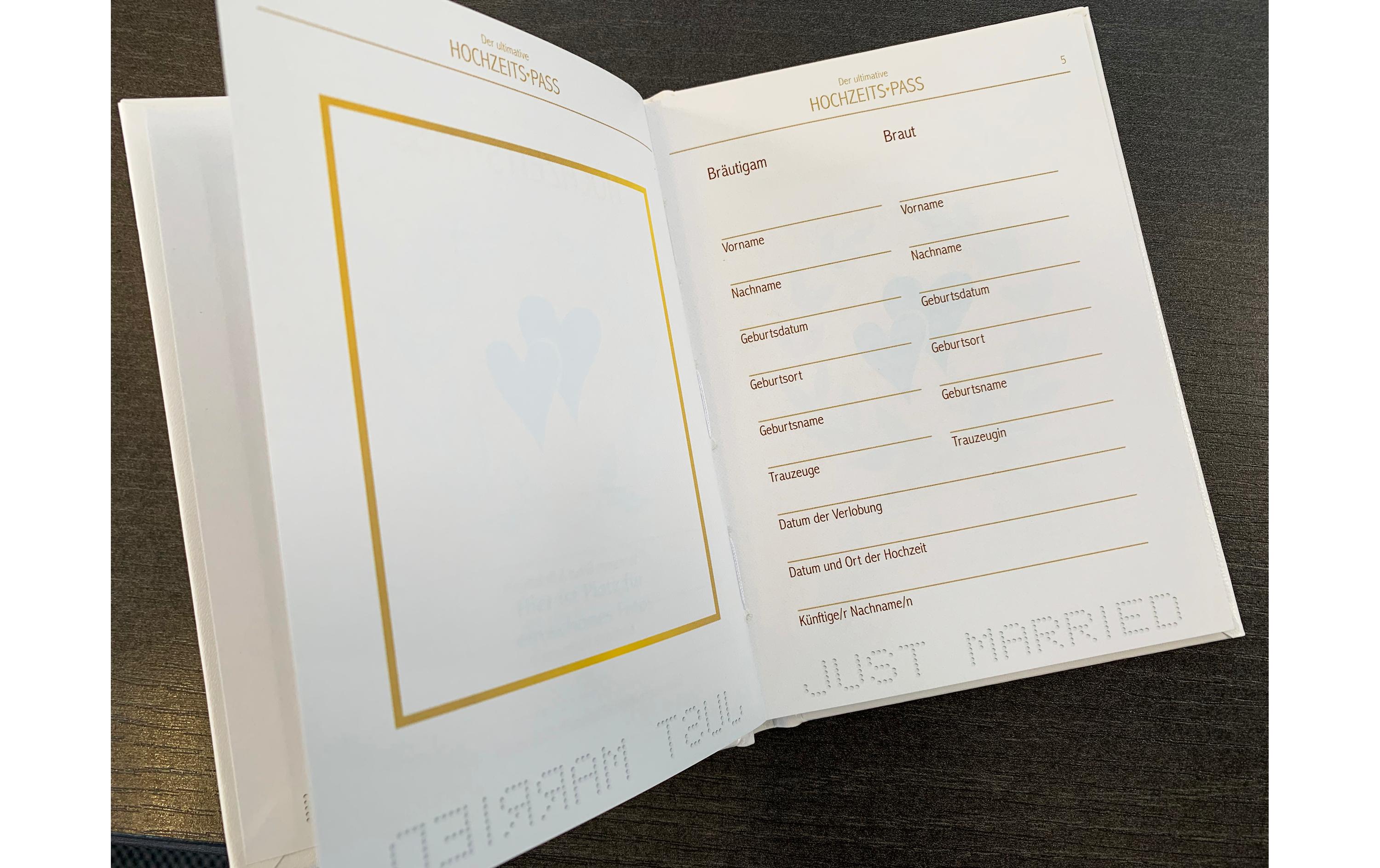 Trendcompany Geschenkbuch Hochzeitspass
