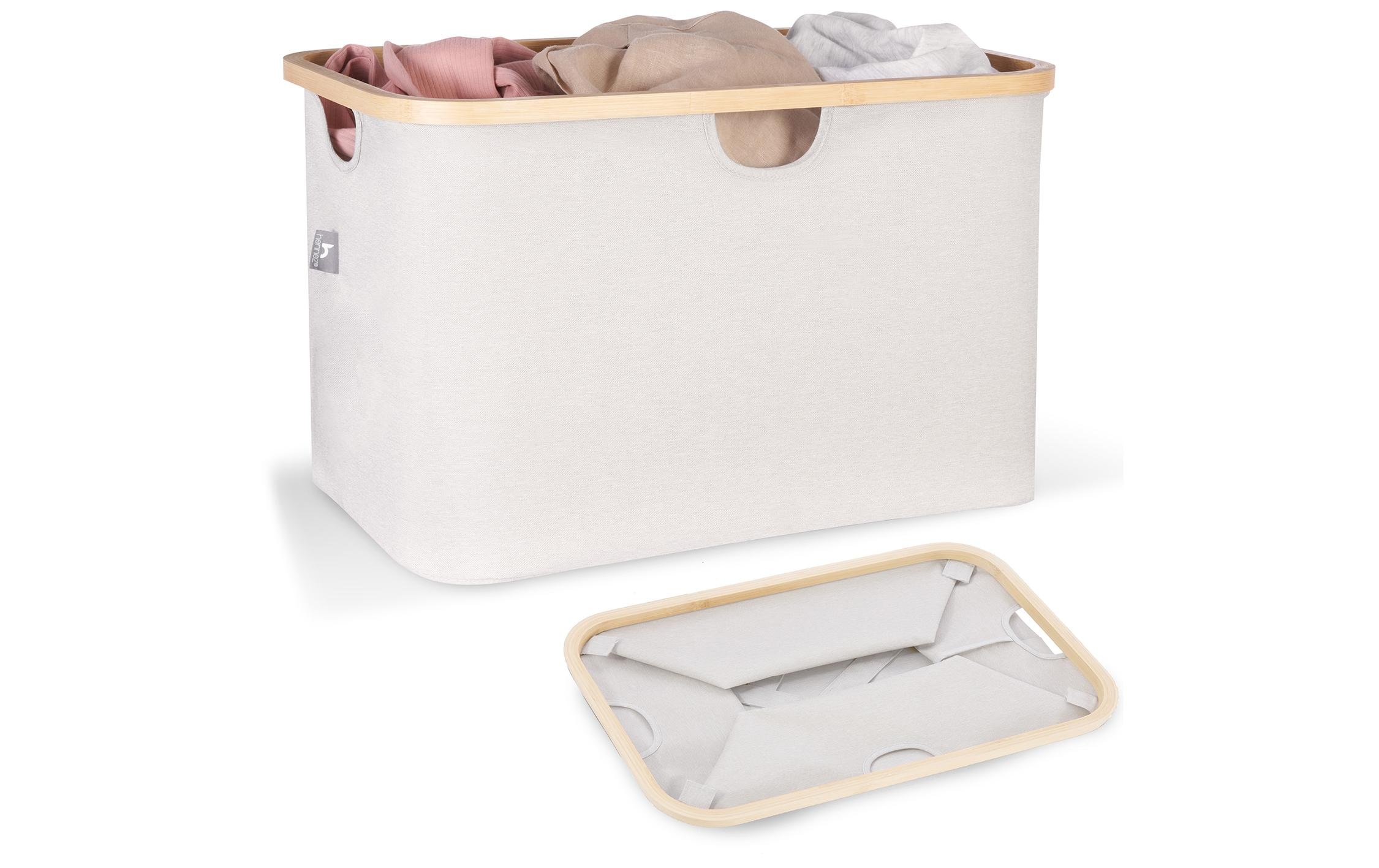 Hennez Wäschekorb Adrian 60 l, Beige/Nature