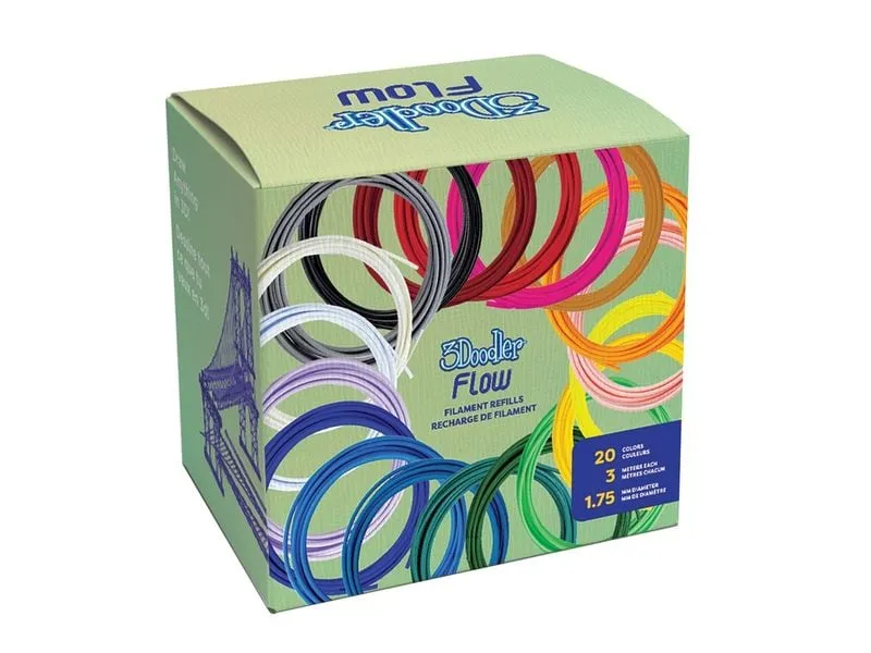 3Doodler 3D Pen Filament Flow Nachfüllpack 20 Farben x 3 m
