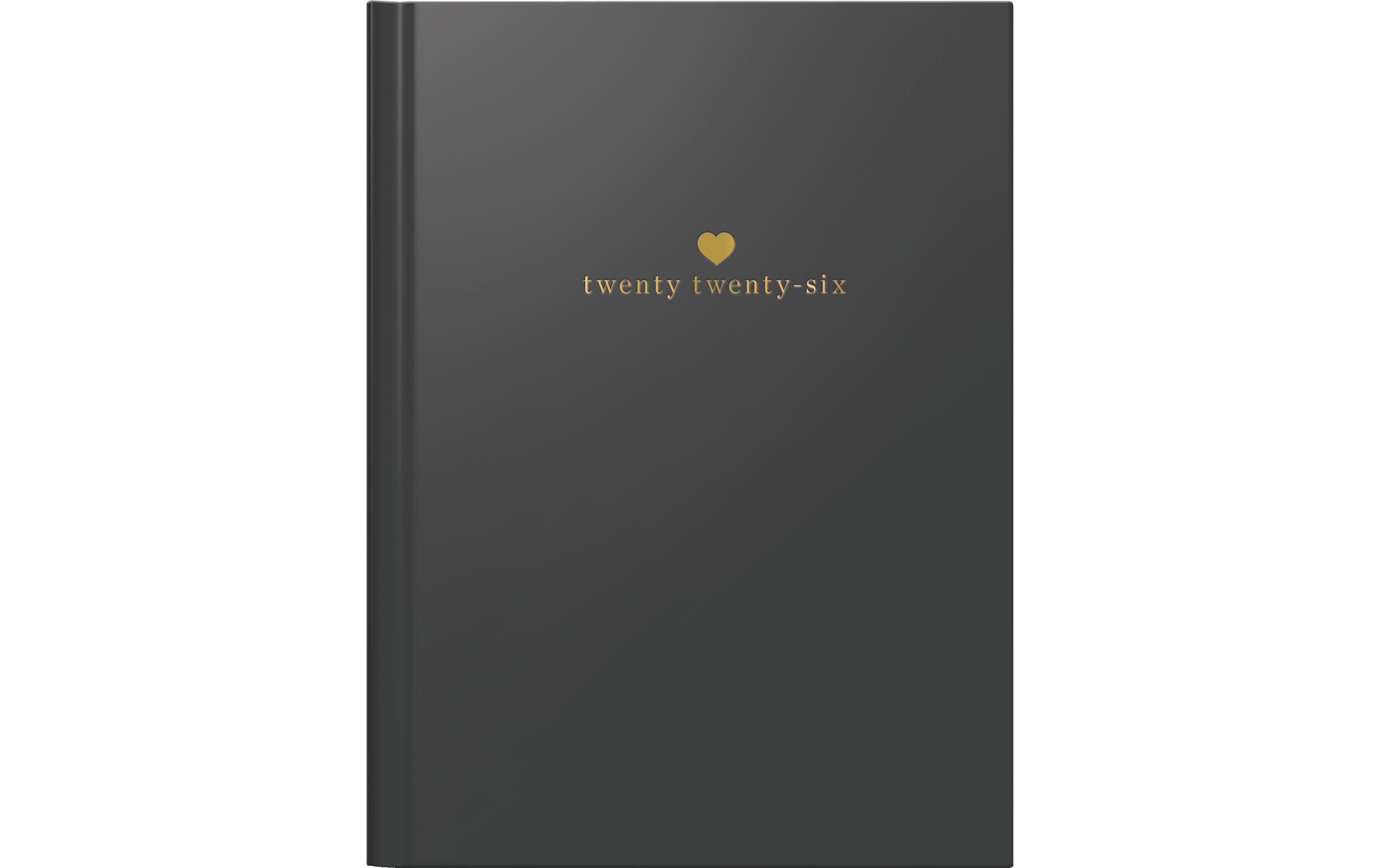 rido idé Wochenagenda Design Line Herz, 2026, Schwarz