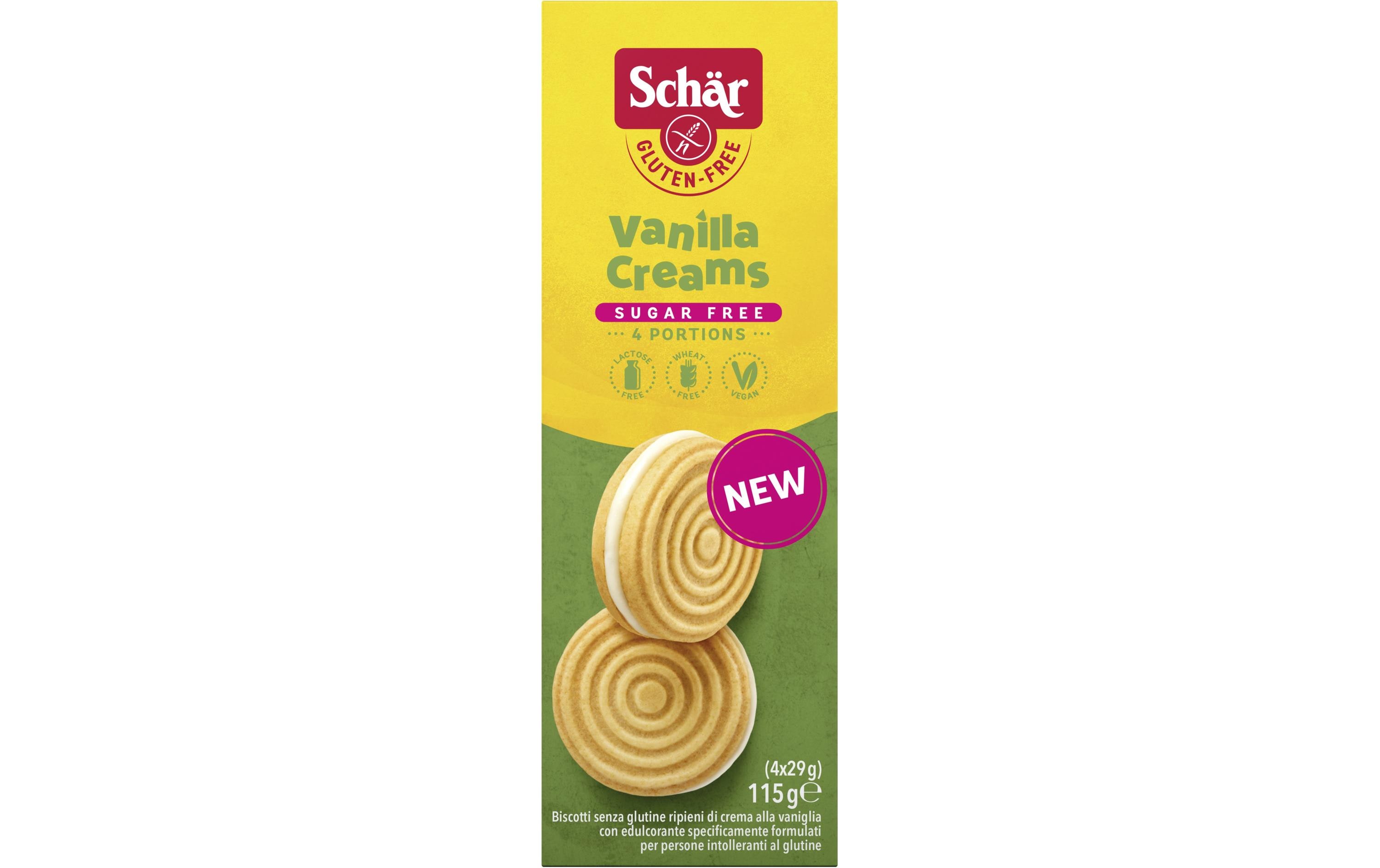 Dr.Schär Vanilla Creams Sugar Free glutenfrei 115 g Dr.Schär Vanilla Creams Sugar Free glutenfrei 115 g