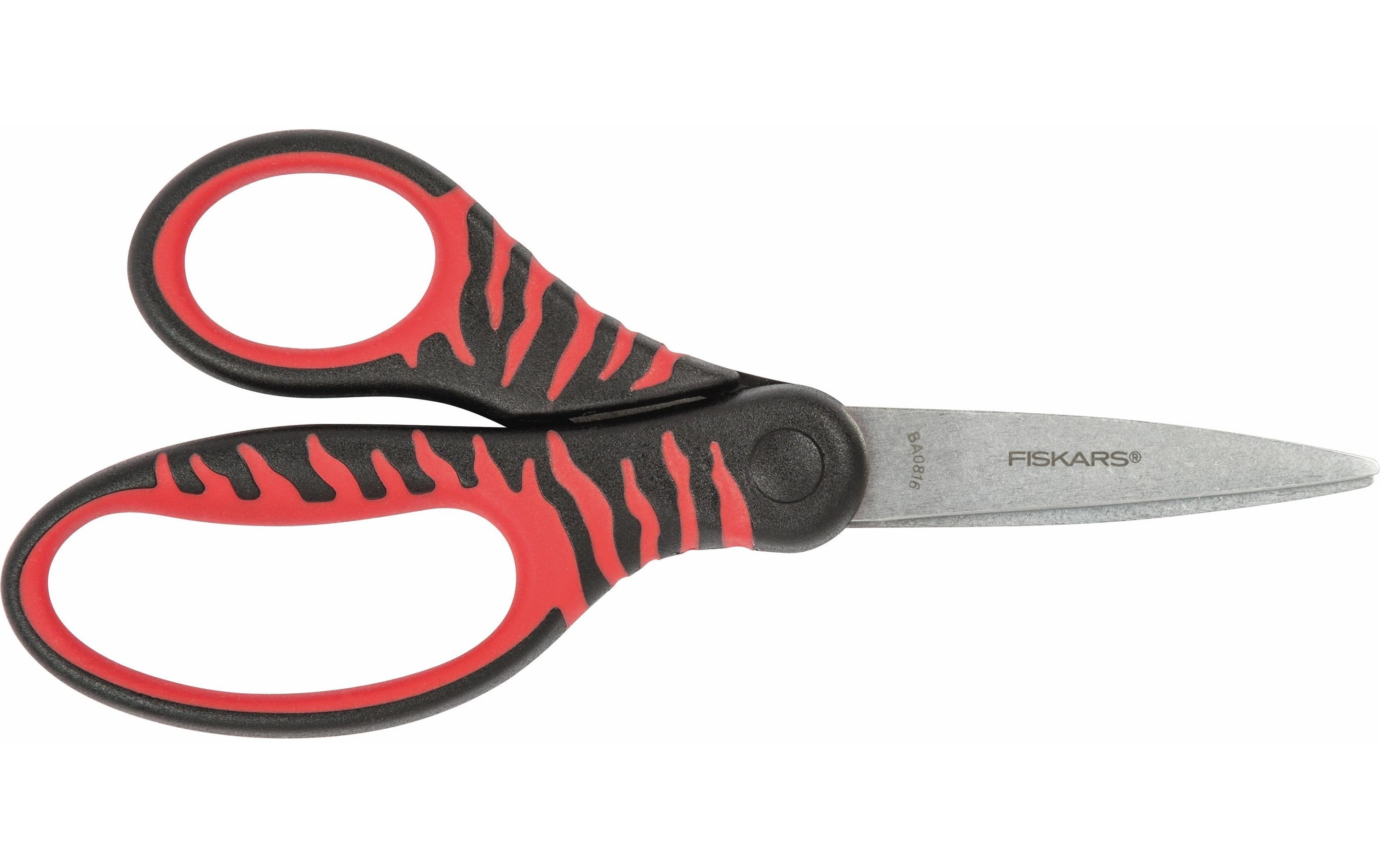 Fiskars Kinderschere Softgrip Rot 15 cm, Edelstahl, Universal