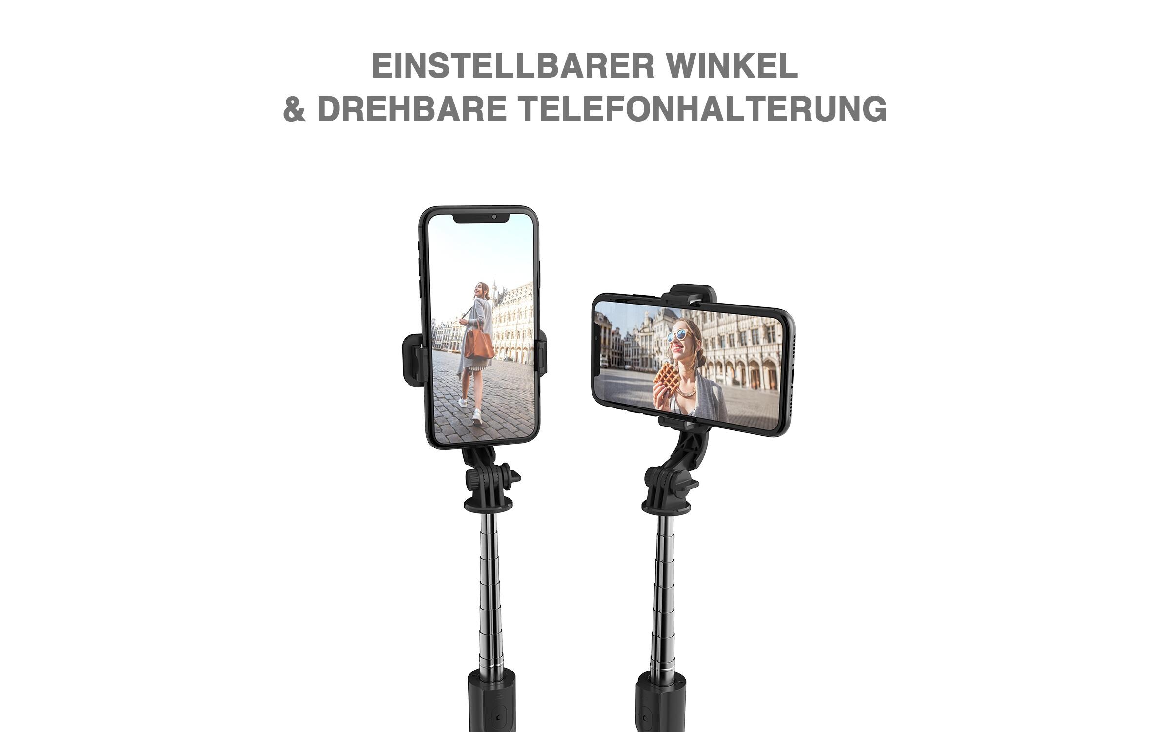 4smarts Smartphone-Stativ mit Wireless-Fernauslöser, Schwarz