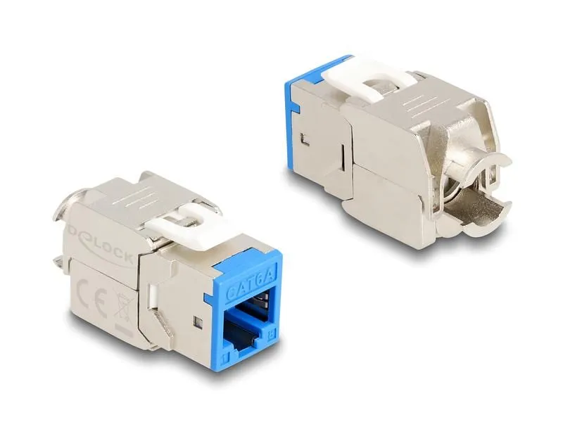 Delock Keystone-Modul RJ45 zu LSA Cat.6A Blau, 10 Stück Delock Keystone-Modul RJ45 zu LSA Cat.6A Blau, 10 Stück