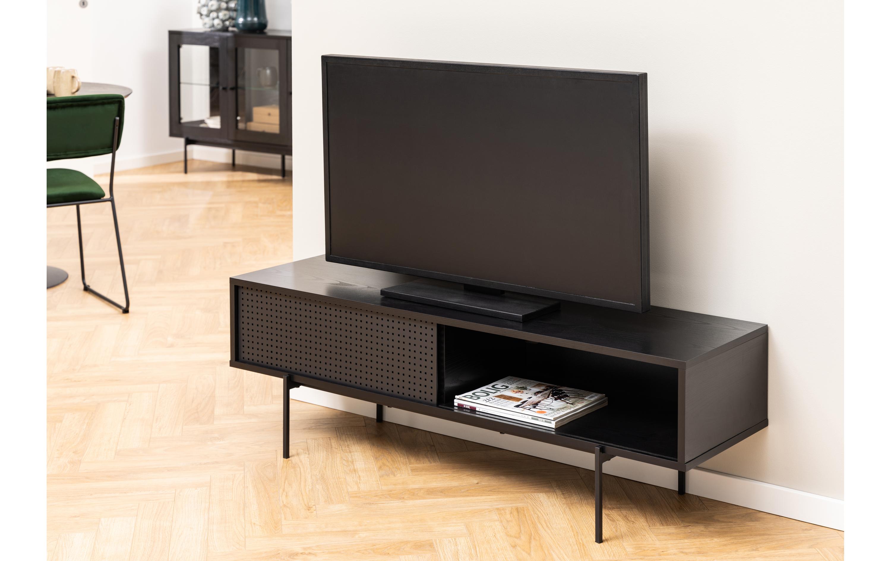 AC Design TV-Möbel Angus 140 x 40 x 44.5 cm, Schwarz