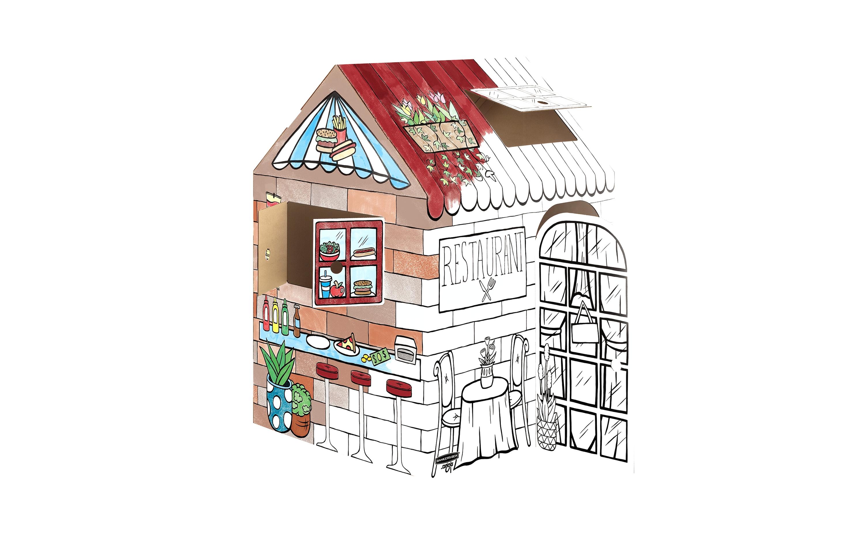 Fellowes Ausmal-Spielhaus Candyshop 121.3 x 96.5 x 81.3 cm