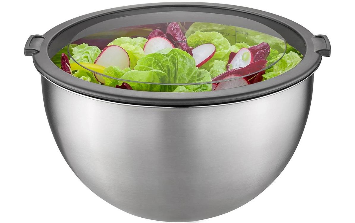 GEFU Rührschüssel-Set Mondi 1 l/2.5 l/4.5 l, Schwarz/Silber