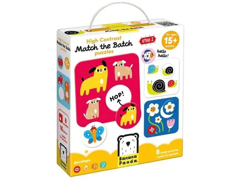 Banana Panda Puzzle High Contrast Match the Batch 16 Teile 8 Puzzles Banana Panda Puzzle High Contrast Match the Batch 16 Teile 8 Puzzles