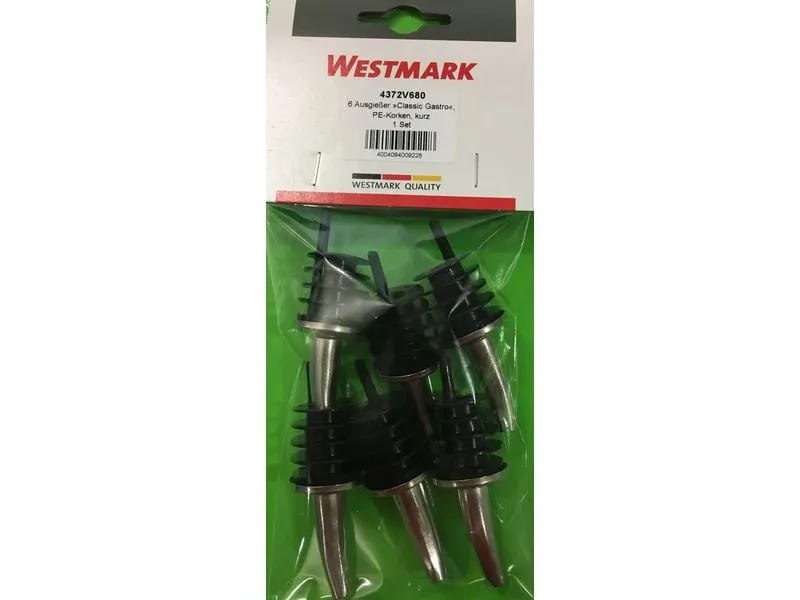 Westmark Spirituosen-Dosierer kurze Form 6 Stück, Silber