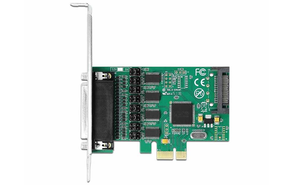 Delock PCI-Express-Karte 89938 4x RS-232 mit Spannungsversorgung