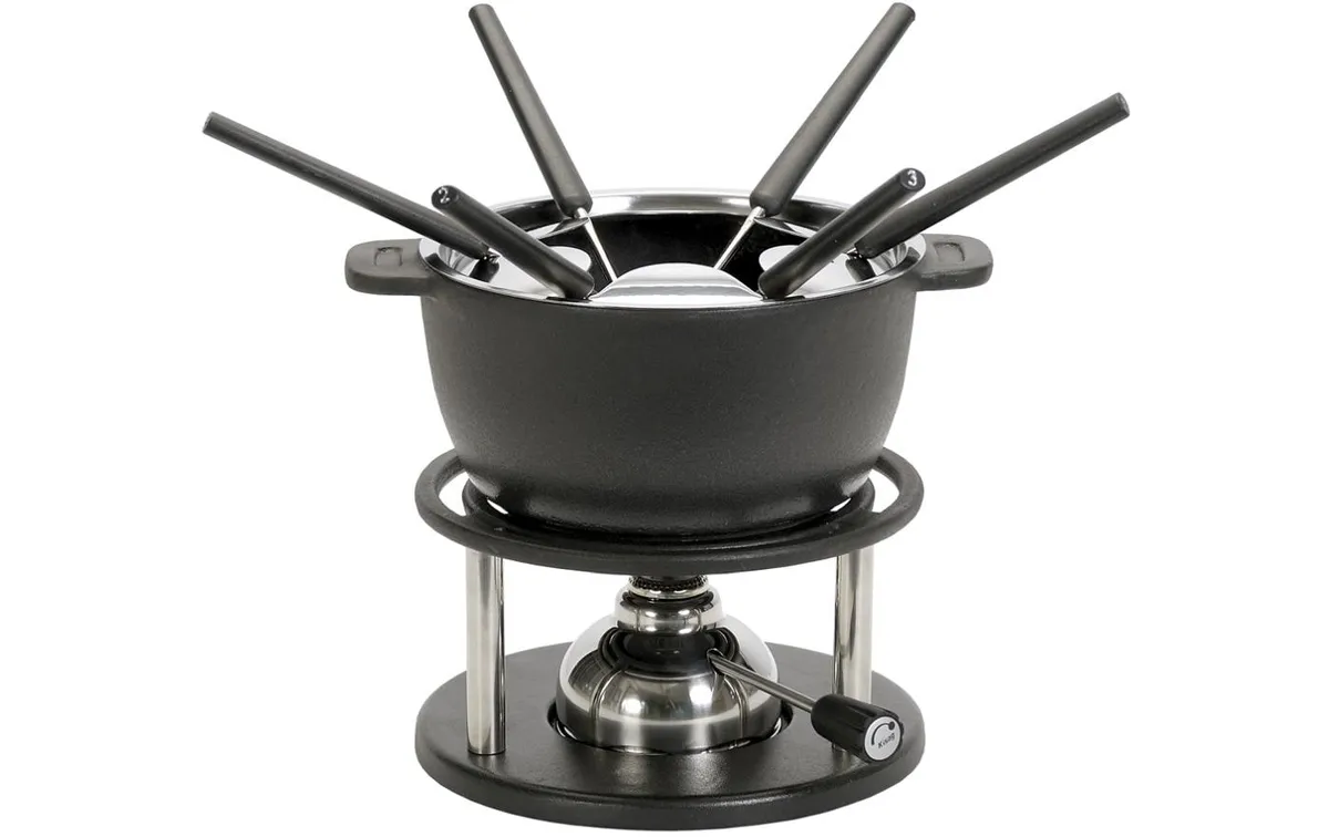 Kisag Fleischfondue-Set Twin 10 Teile, Schwarz Kisag Fleischfondue-Set Twin 10 Teile, Schwarz