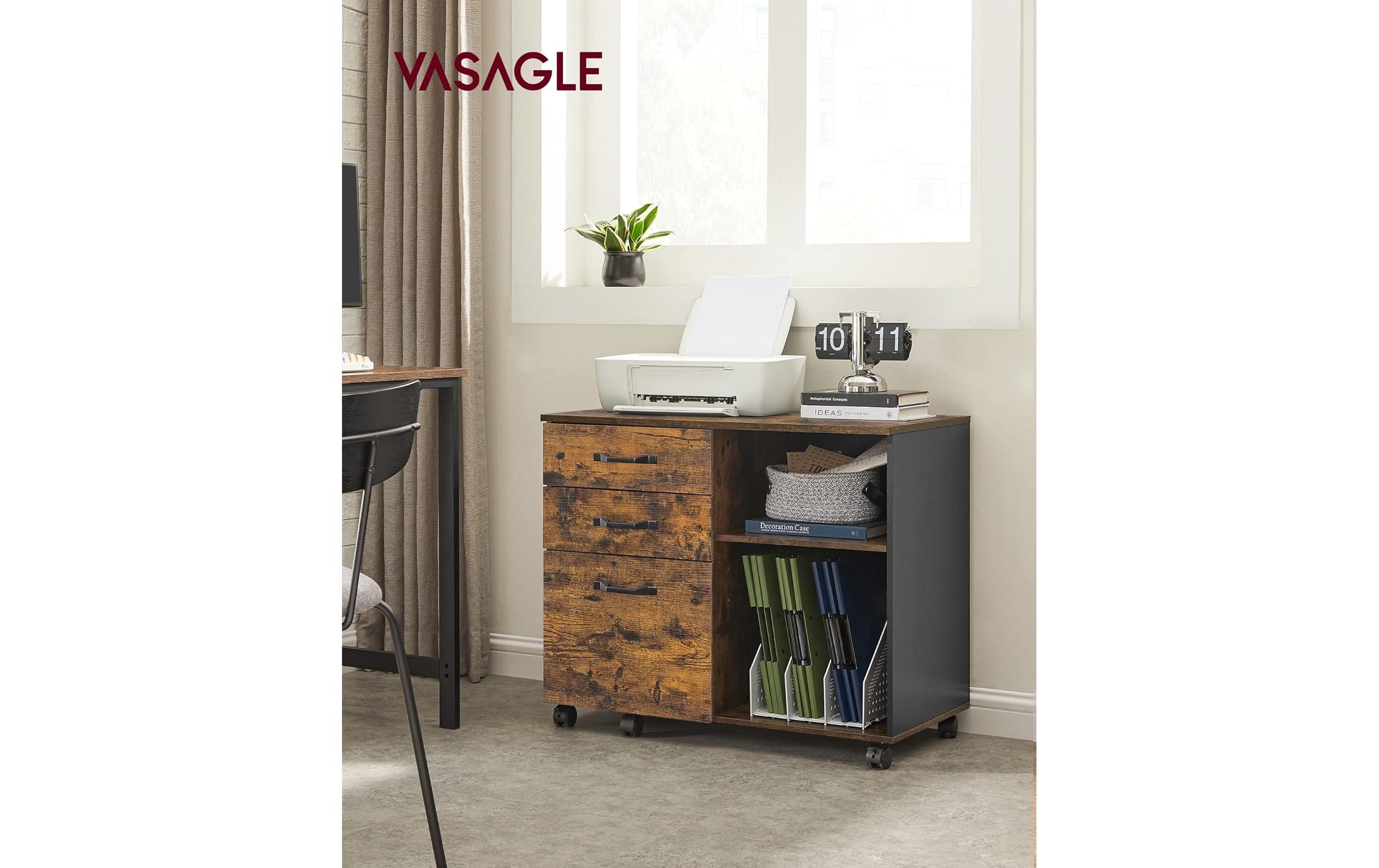 Songmics Aktenschrank mit Rollen 80 x 40 x 66 cm Songmics Aktenschrank mit Rollen 80 x 40 x 66 cm