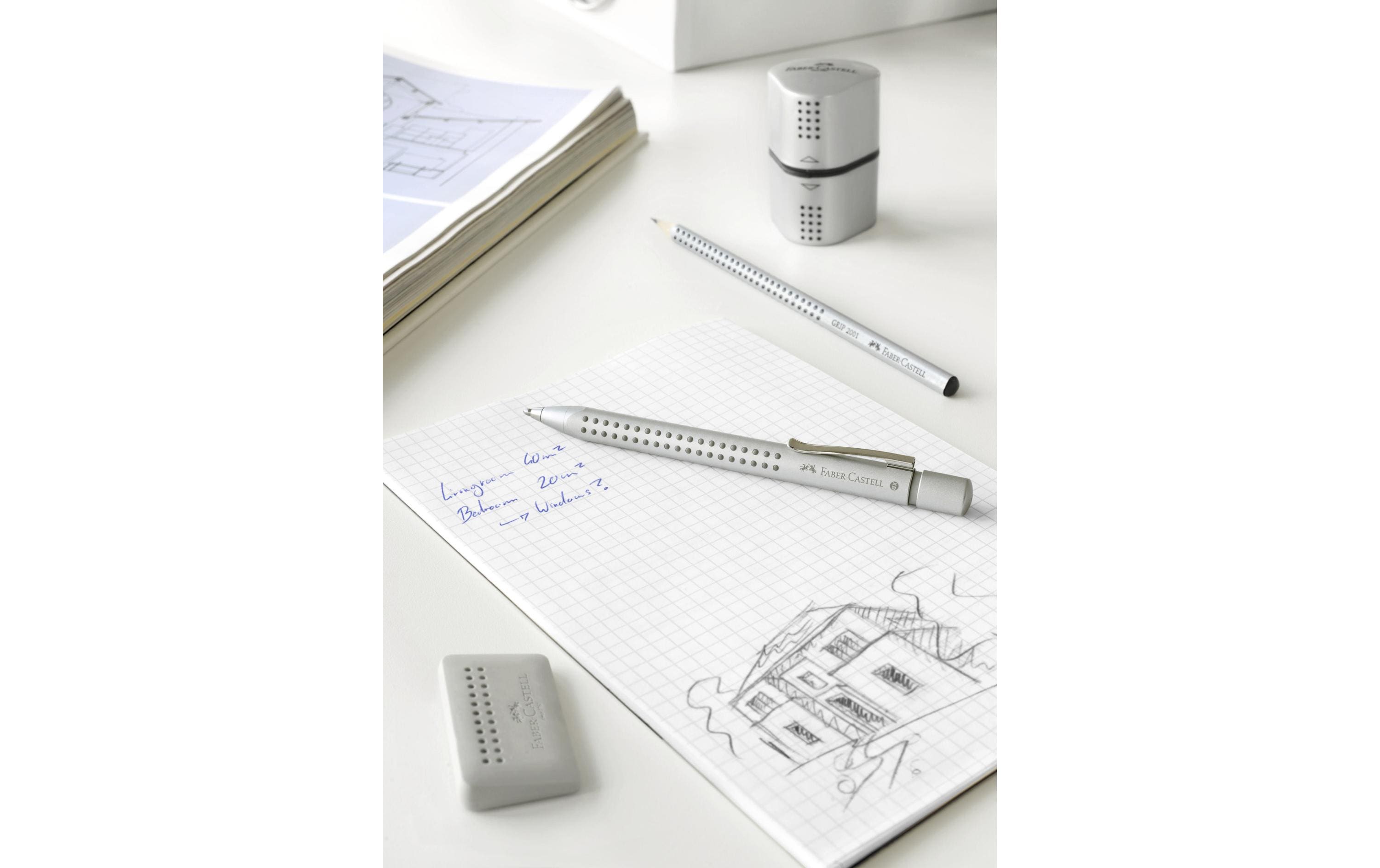 Faber-Castell Spitzer Grip 2001 Dreifach Manuell, Silber