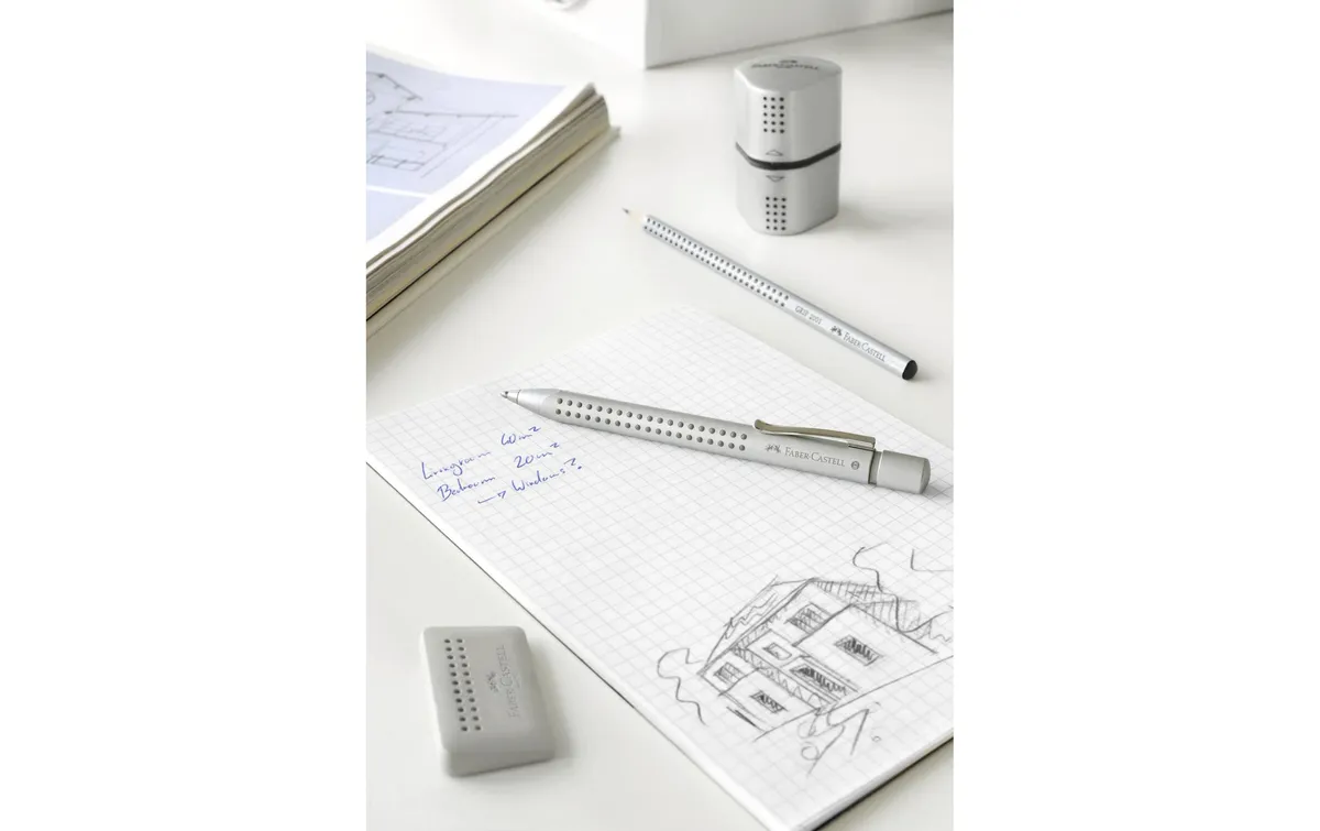 Faber-Castell Spitzer Grip 2001 Dreifach Manuell, Silber
