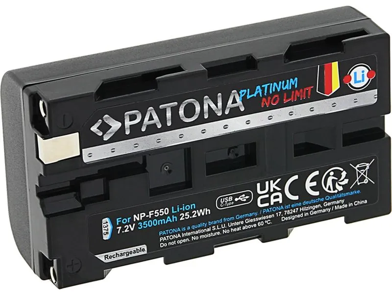 Patona Platinum Akku für Sony NP-F550, F330, F530, F750, F930 Patona Platinum Akku für Sony NP-F550, F330, F530, F750, F930