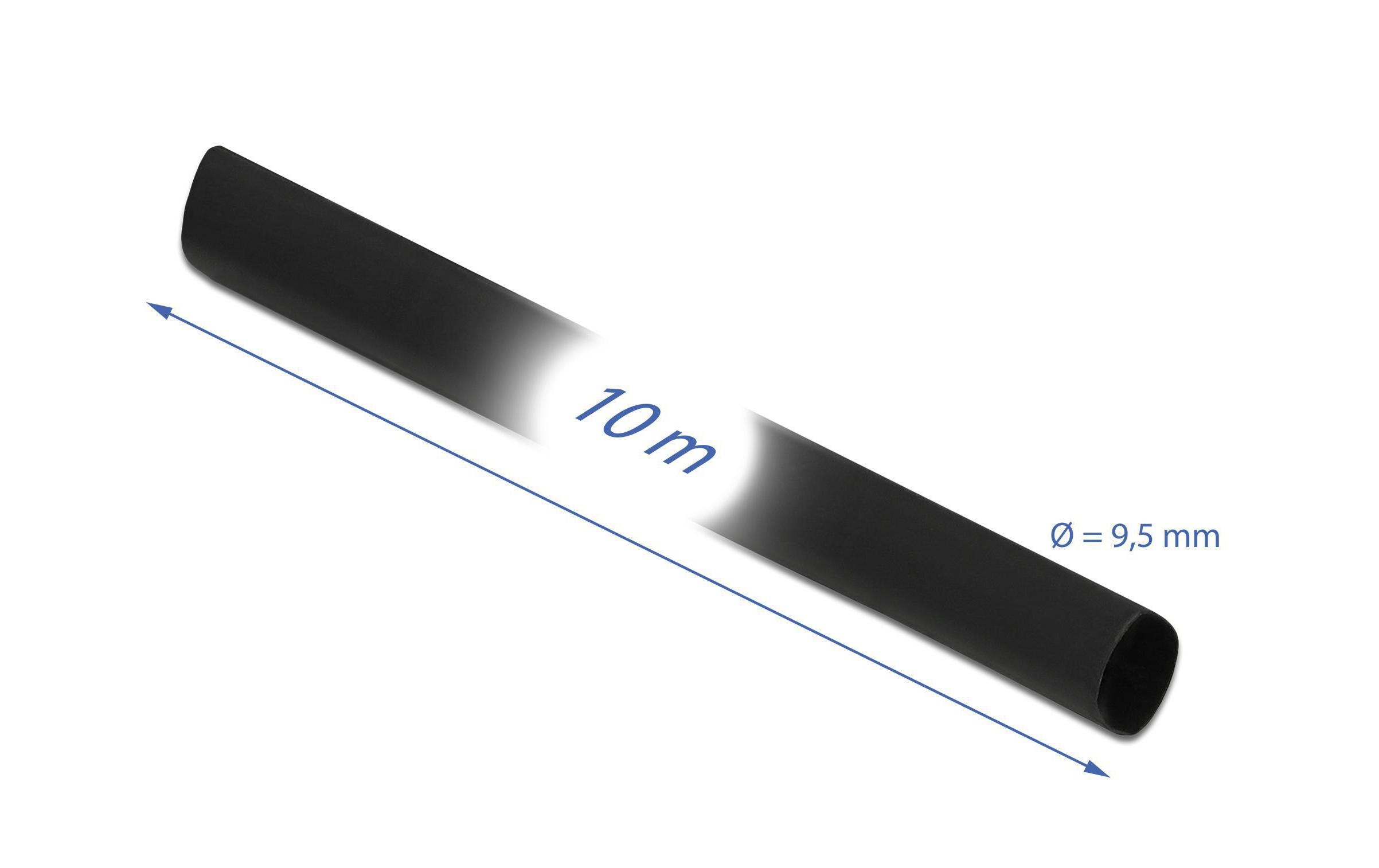 Delock Schrumpfschlauch 10 m x 9.5 mm Schwarz Delock Schrumpfschlauch 10 m x 9.5 mm Schwarz