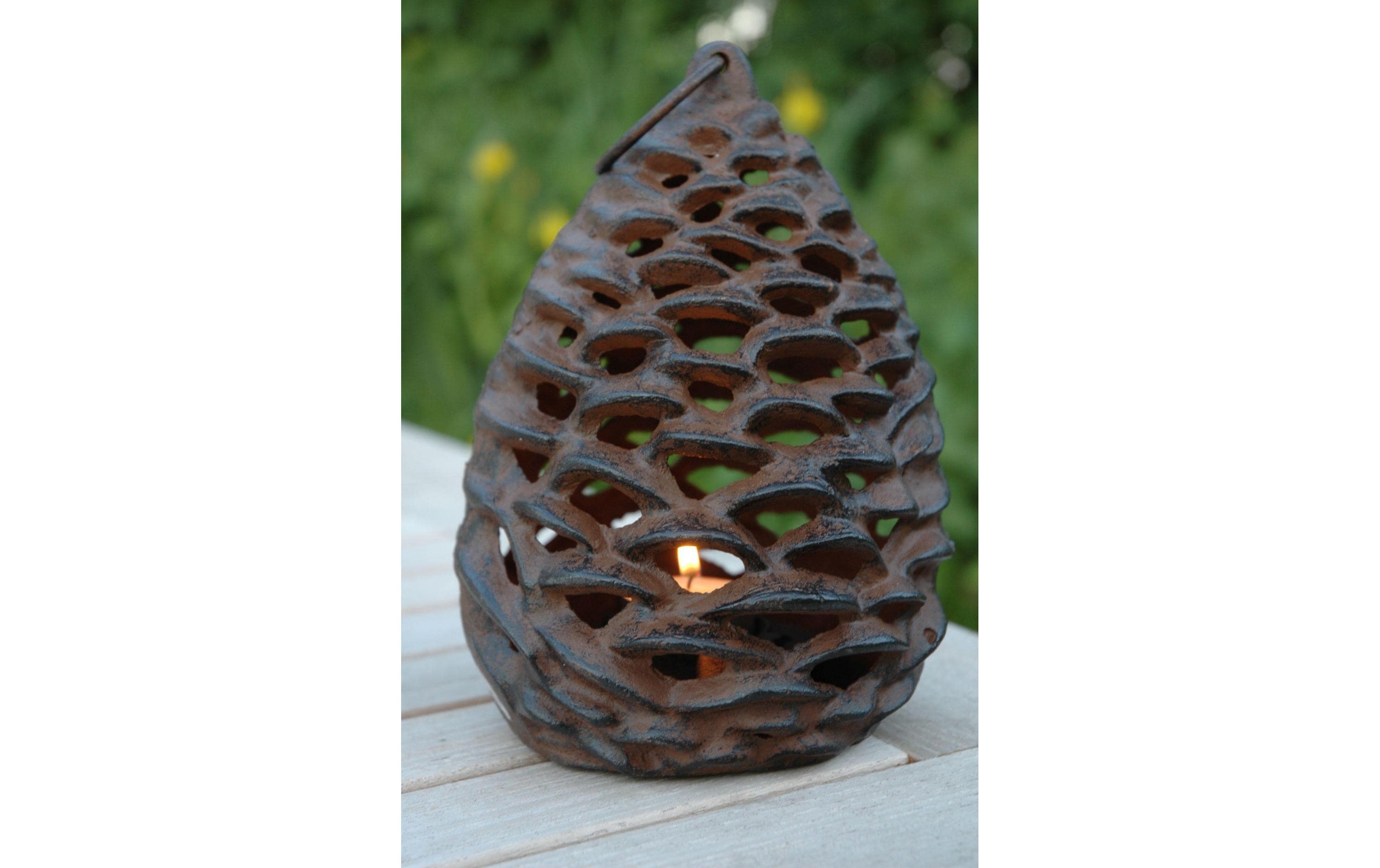 Esschert Design Laterne Tannenzapfen, klein