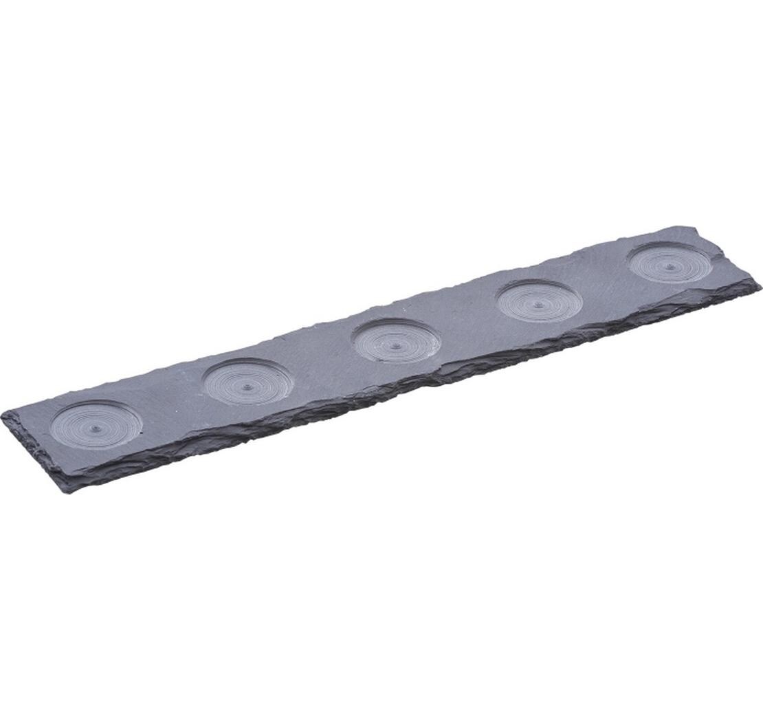 balthasar Kerzenhalter für 5 Teelichter 7 cm x 36 cm, Schwarz