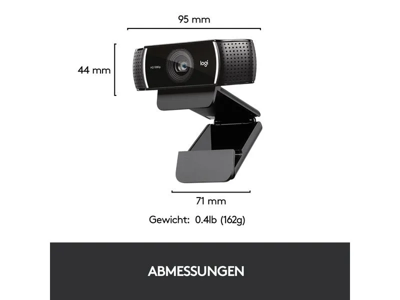 Logitech Webcam C922 Pro Stream , mit Stativ, Full-HD 1080p, USB Logitech Webcam C922 Pro Stream , mit Stativ, Full-HD 1080p, USB