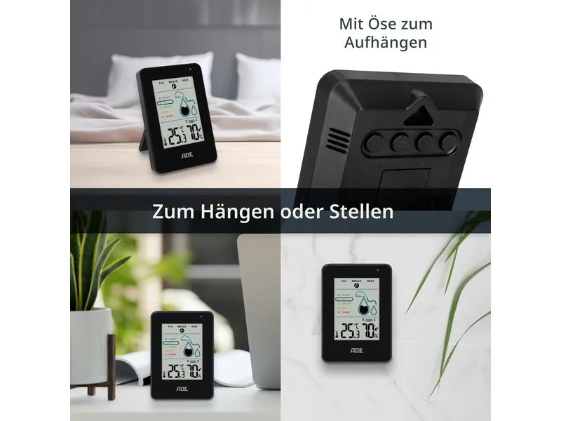ADE Thermo-/Hygrometer digital Schwarz