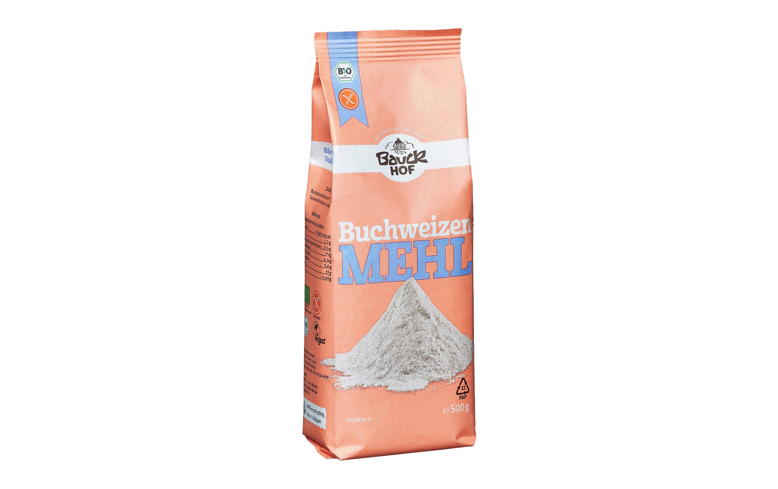 Bauck Mühle Bio Buchweizenmehl Vollkorn glutenfrei 500 g Bauck Mühle Bio Buchweizenmehl Vollkorn glutenfrei 500 g