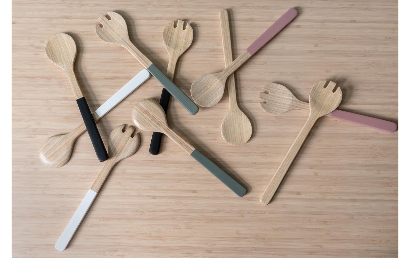 present time Salatbesteck Puro Grün/Nature