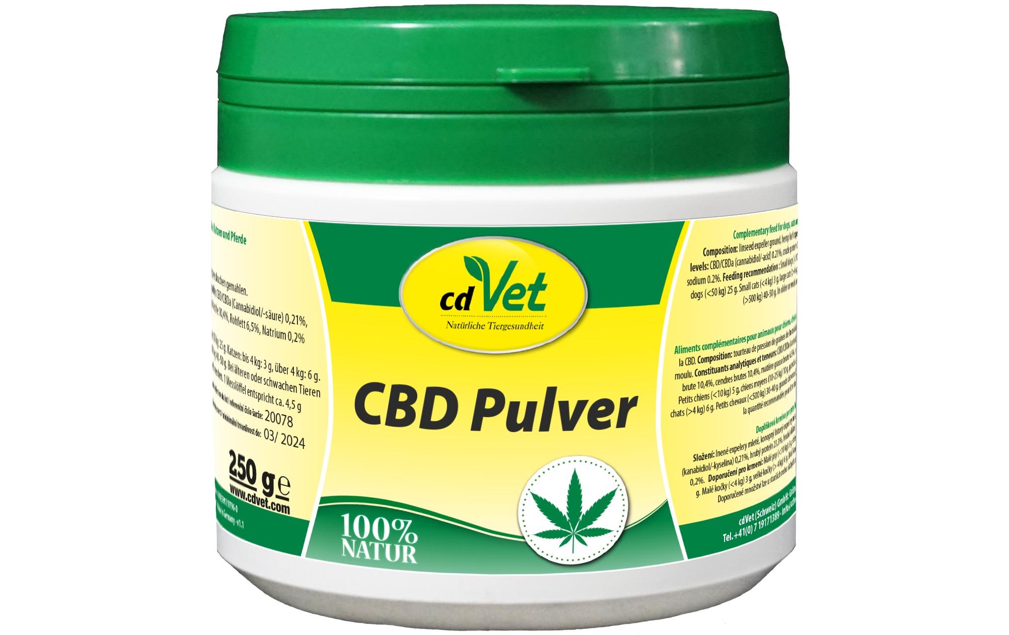 cdVet Hunde-Nahrungsergänzung CBD Pulver, 250 g cdVet Hunde-Nahrungsergänzung CBD Pulver, 250 g