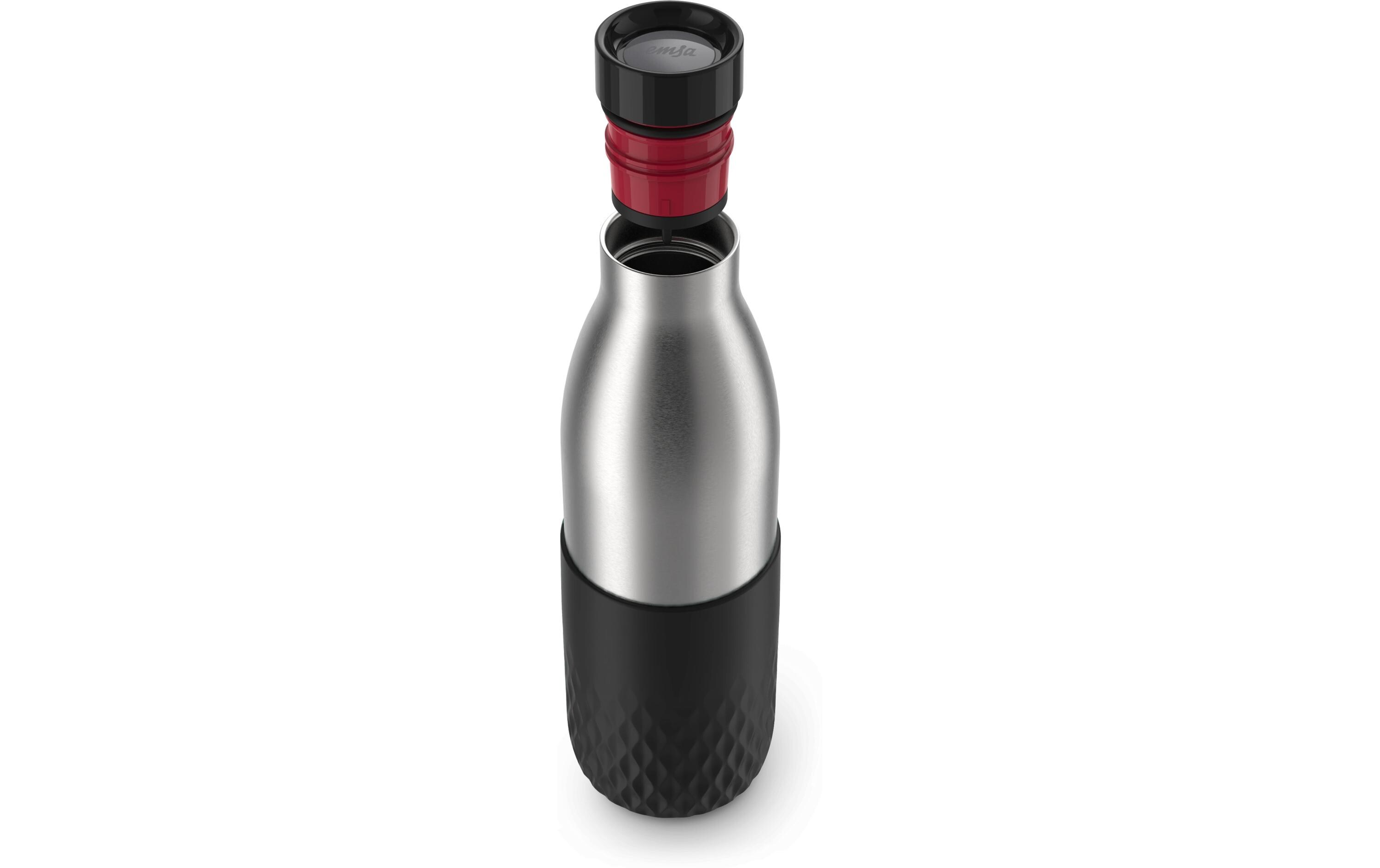 Emsa Trinkflasche Bludrop Sleeve 700 ml, Schwarz
