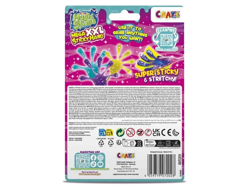 Craze Magic Slime Mega XXL Klatschhand Assortiert Craze Magic Slime Mega XXL Klatschhand Assortiert