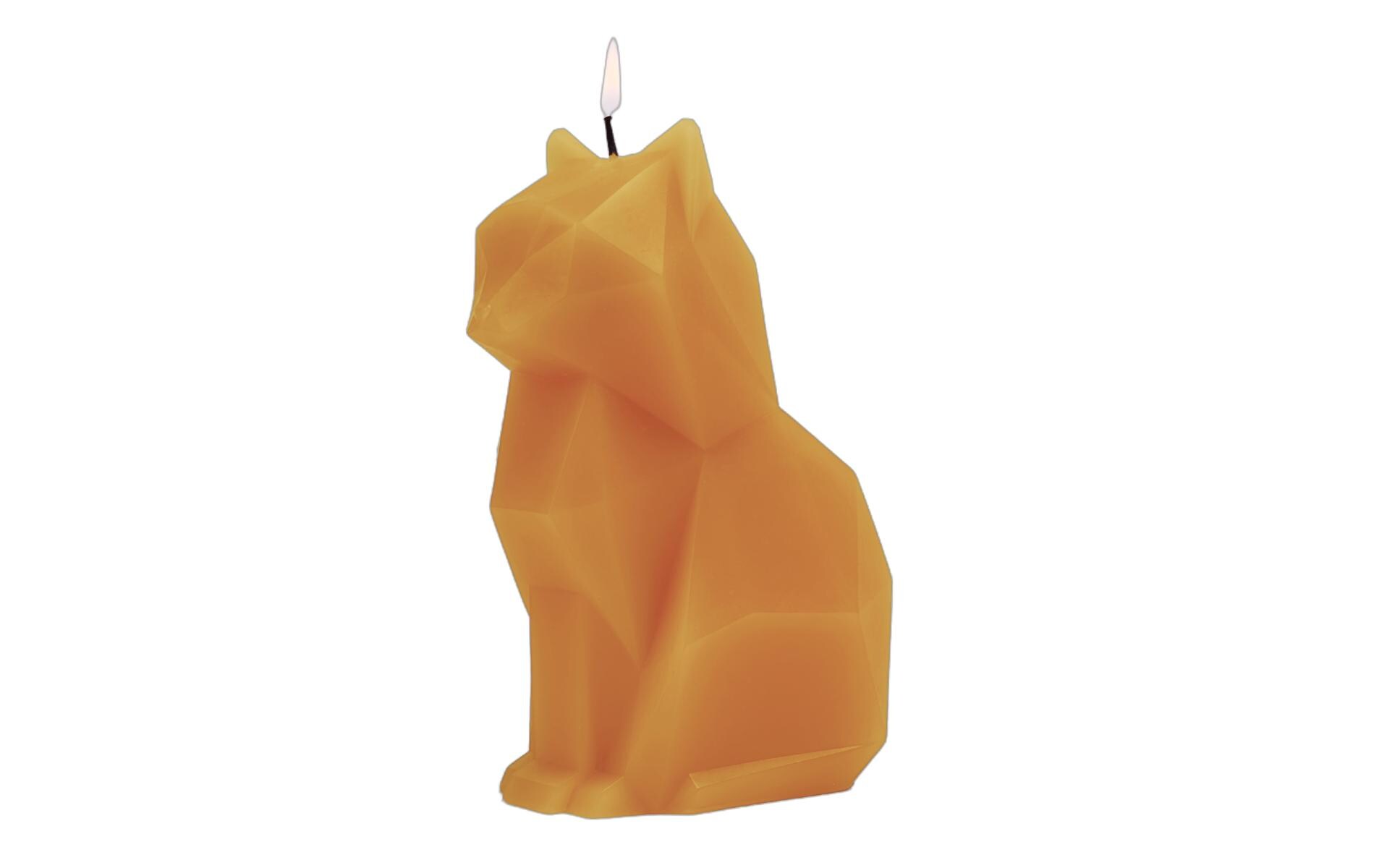 54Celsius Kerze PyroPet Cat Kisa Senfgelb