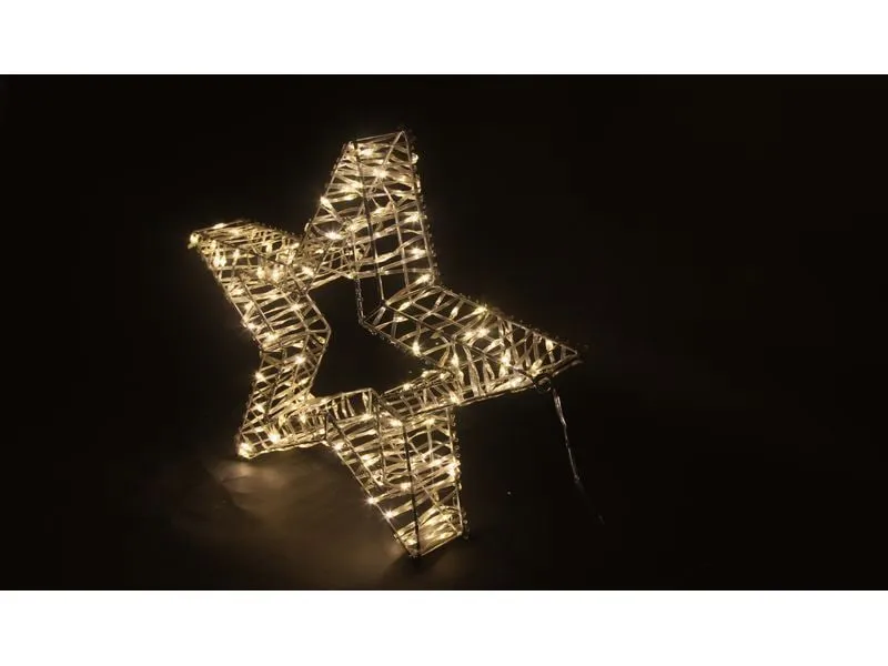 Dameco LED-Figur Stern, 100 LEDs, 5 x 30 cm, Silber Dameco LED-Figur Stern, 100 LEDs, 5 x 30 cm, Silber