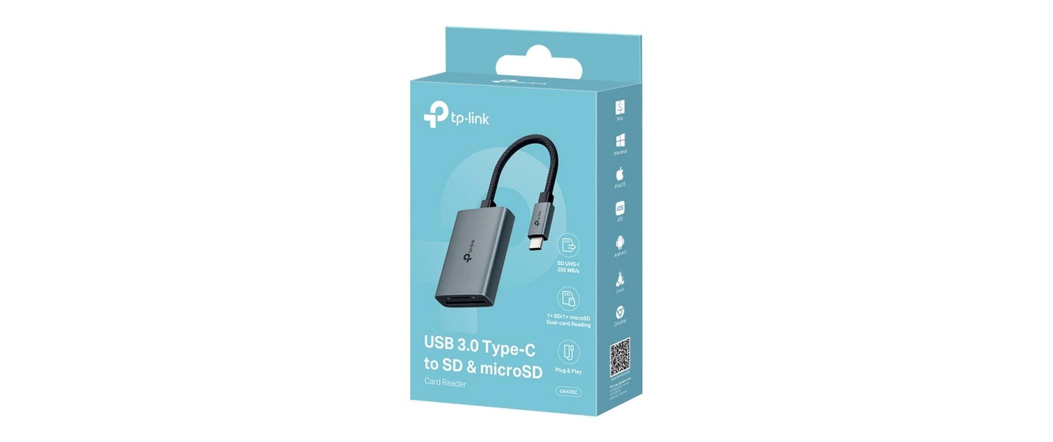 TP-Link Card Reader Extern UA430C USB-C Stecker -