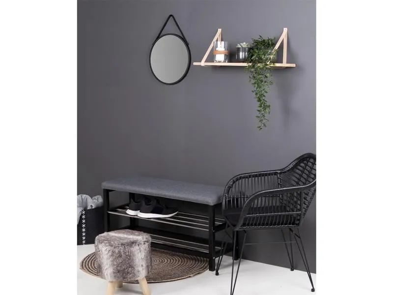 House Nordic Sitzbank Padova 100 x 50 cm, Grau/Schwarz House Nordic Sitzbank Padova 100 x 50 cm, Grau/Schwarz