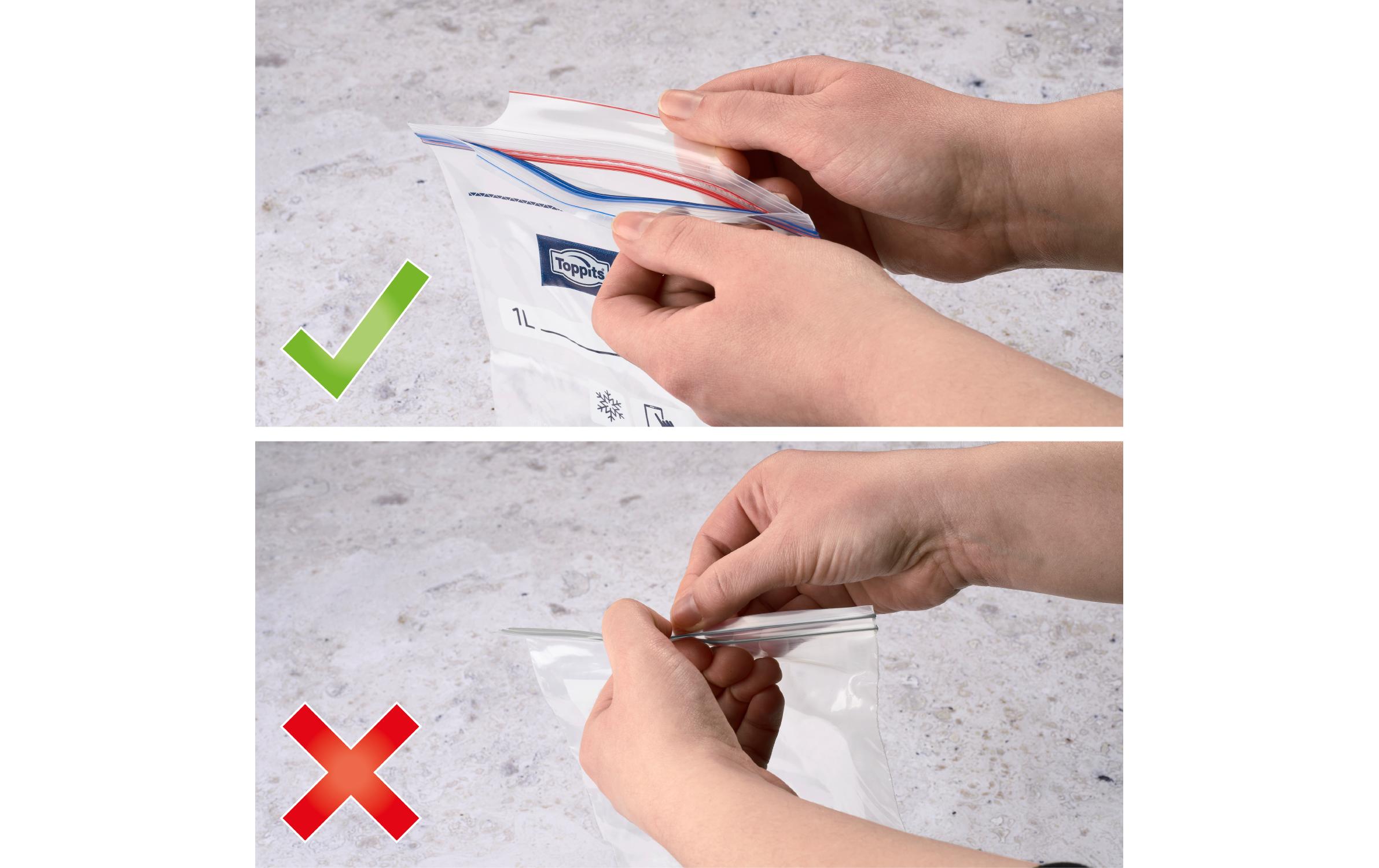 Toppits Gefrierbeutel Doppelverschluss SafeLoc, 20 Stück