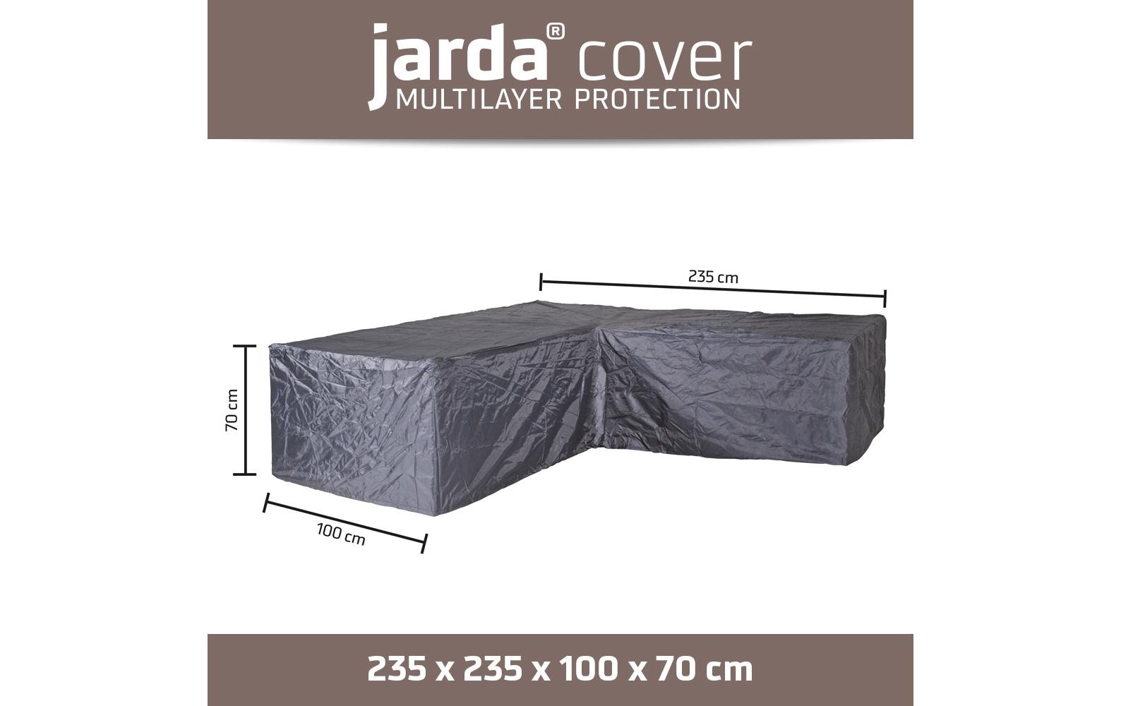 Jarda Cover Schutzhülle 235 x 235 x 100 x H 70 cm, Loungehülle, L-Form