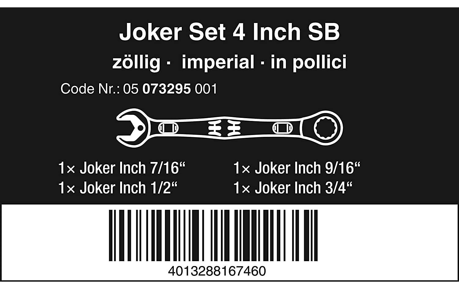Wera Ringgabelschlüssel-Set 6000 Joker 4 Imperial Set 1