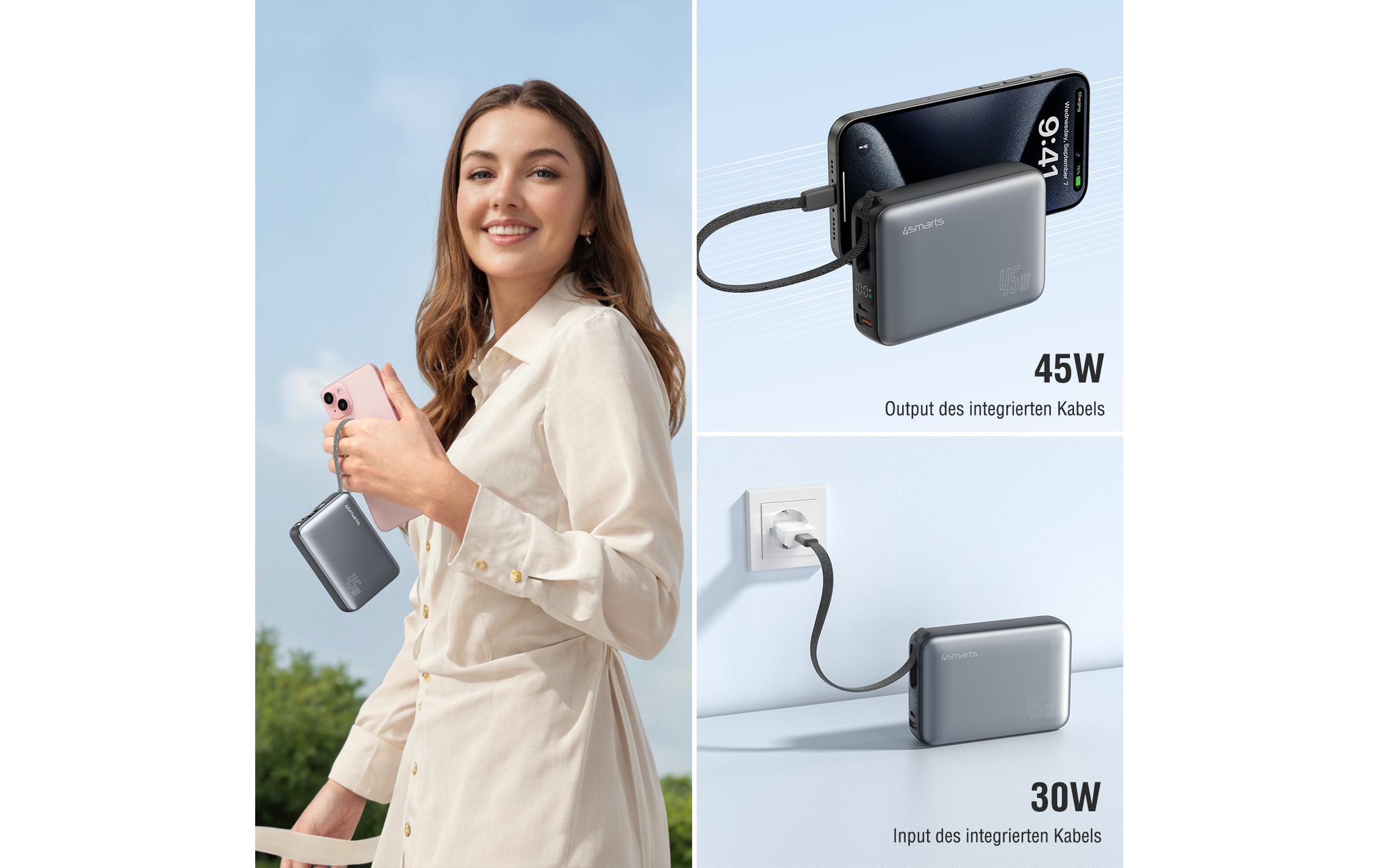 4smarts Powerbank Enterprise Compact 20000 mAh, spacegrau 20000 mAh