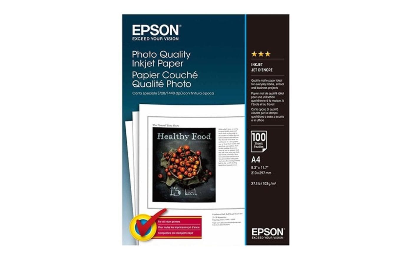 Epson Fotopapier A4 102 g/m² 100 Stück Epson Fotopapier A4 102 g/m² 100 Stück