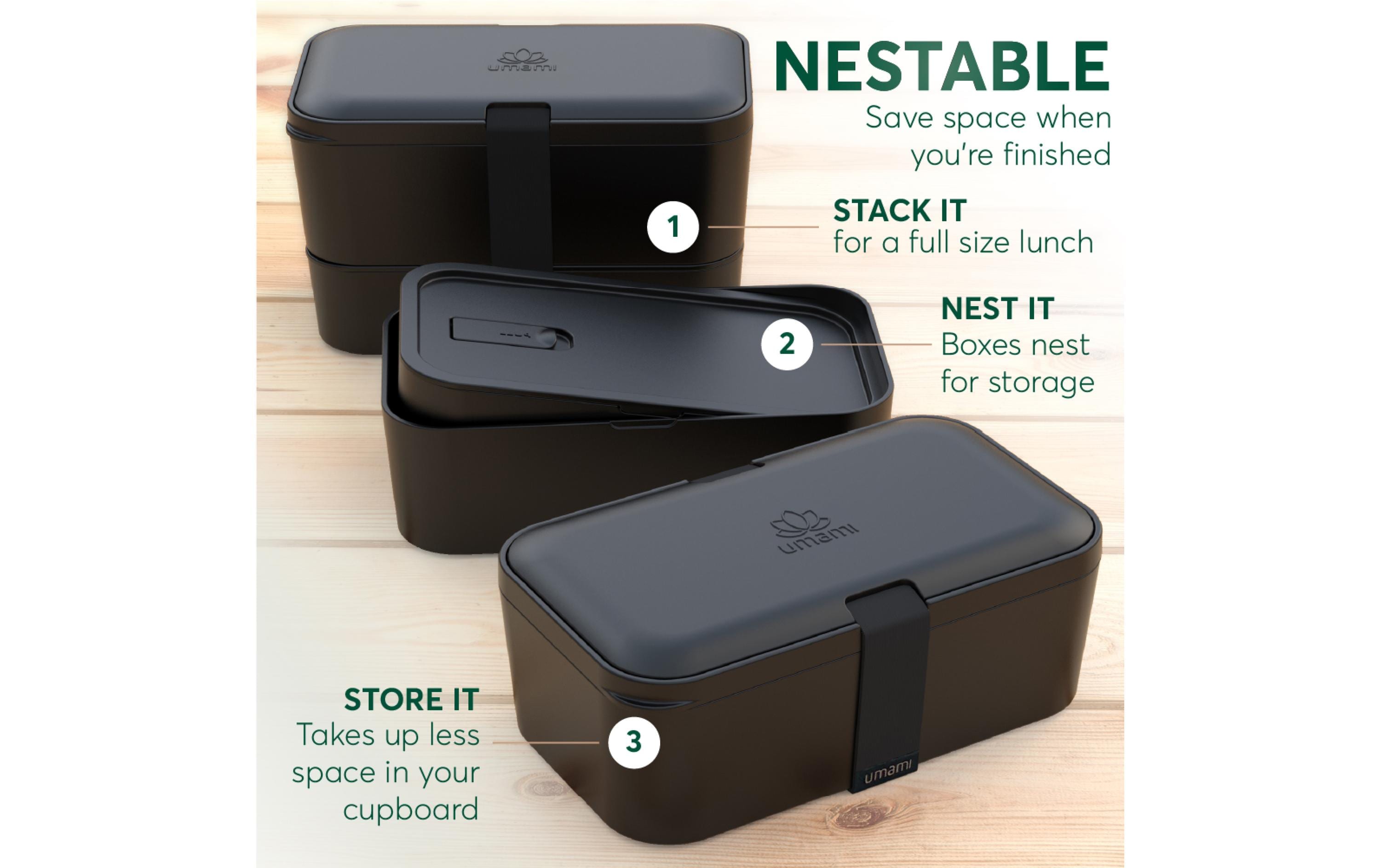 Umami Lunchbox Nestable L Cherry Black