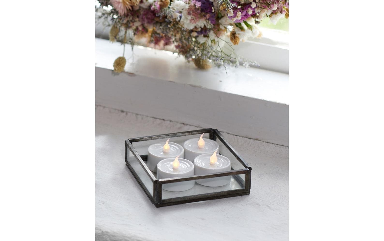 Sirius LED Teelichter Set Lone Ø 3.5 x 4 cm, Weiss, 4 Stk