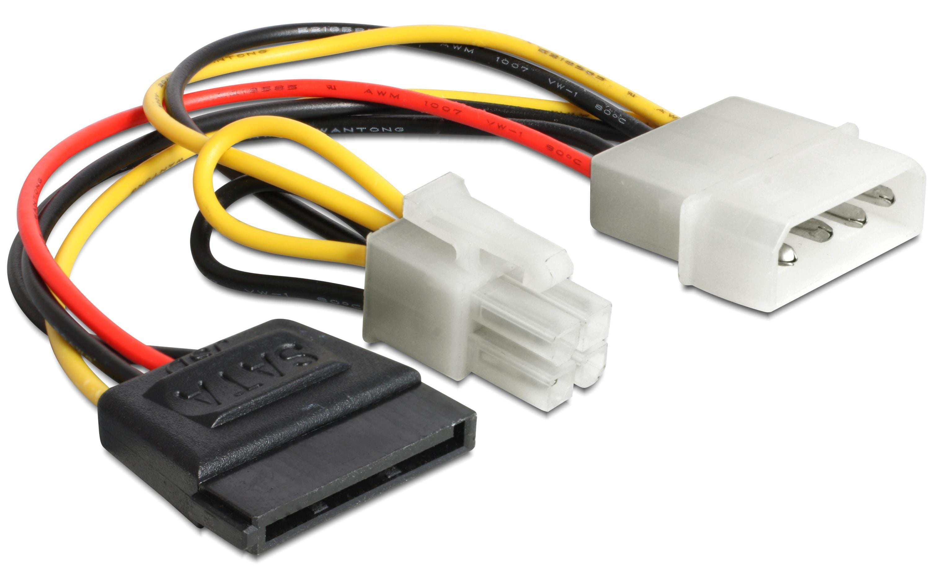 Delock Stromkabel Molex - 4Pin/SATA 15 cm Delock Stromkabel Molex - 4Pin/SATA 15 cm