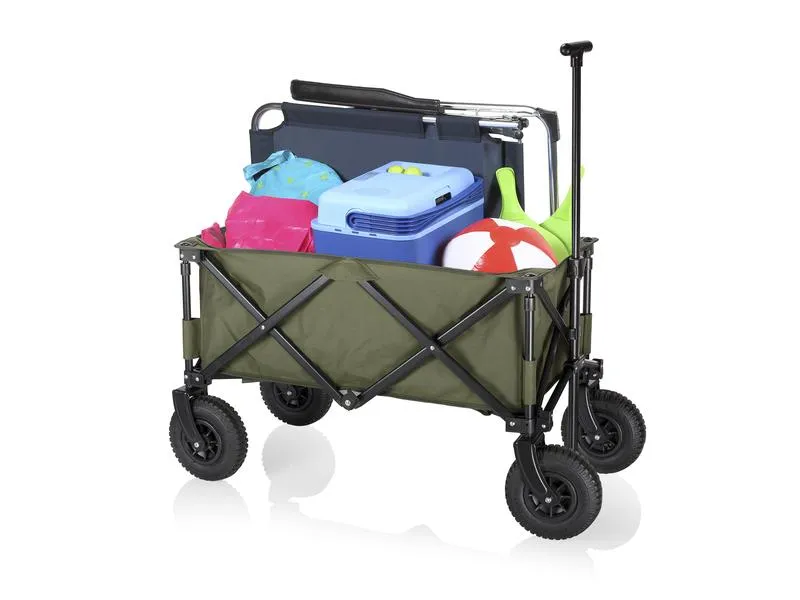 Campart Leiterwagen Faltbarer Trolley mit Luftreifen