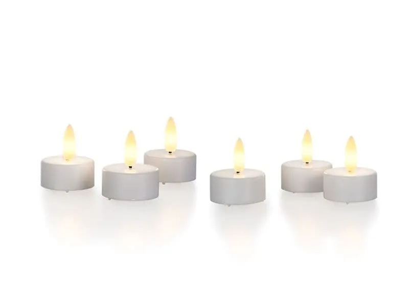 STT LED Teelichter Set 6er Set 3.7 cm, Weiss STT LED Teelichter Set 6er Set 3.7 cm, Weiss