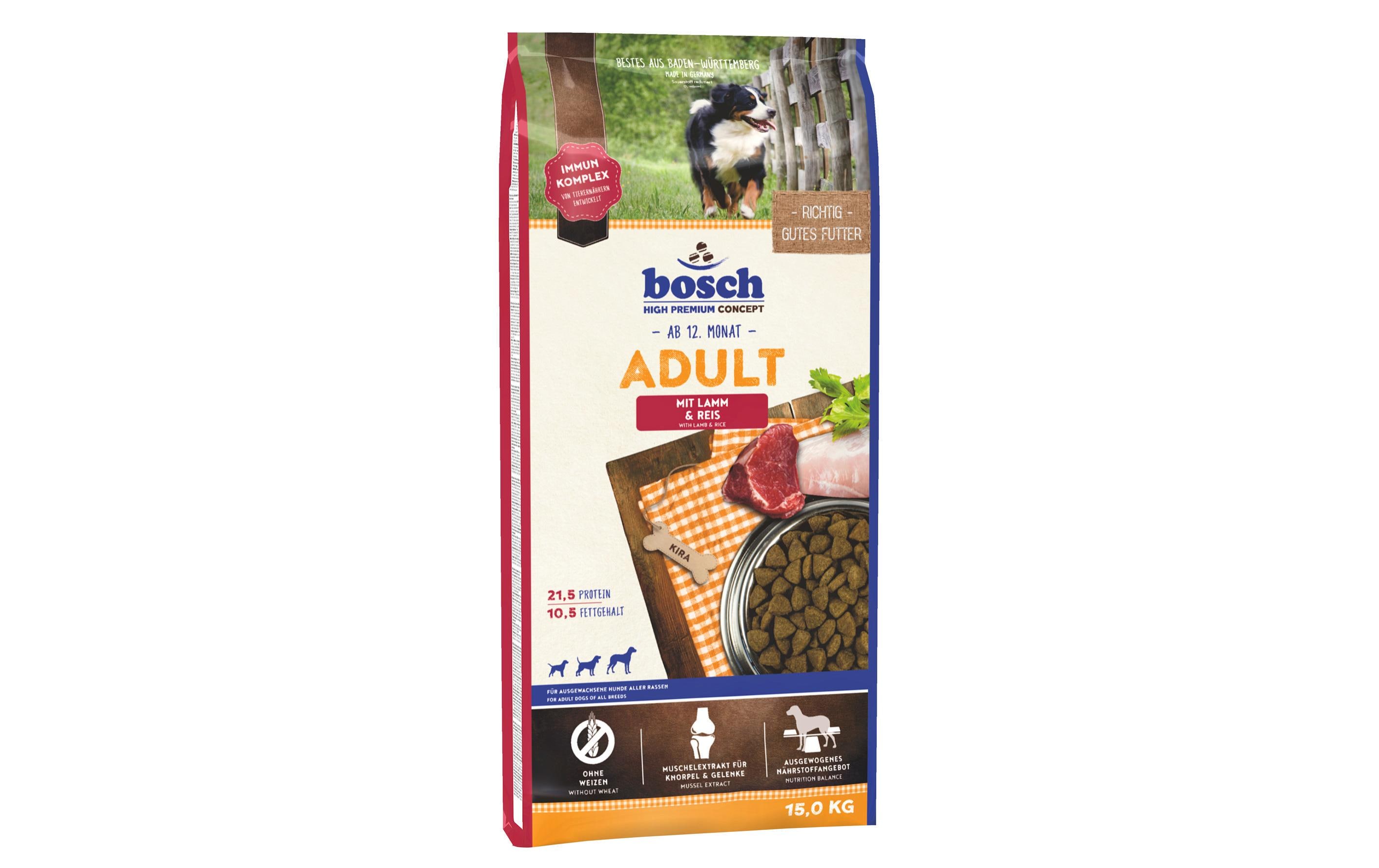 Bosch Tiernahrung Trockenfutter Adult Lamm & Reis, 15 kg